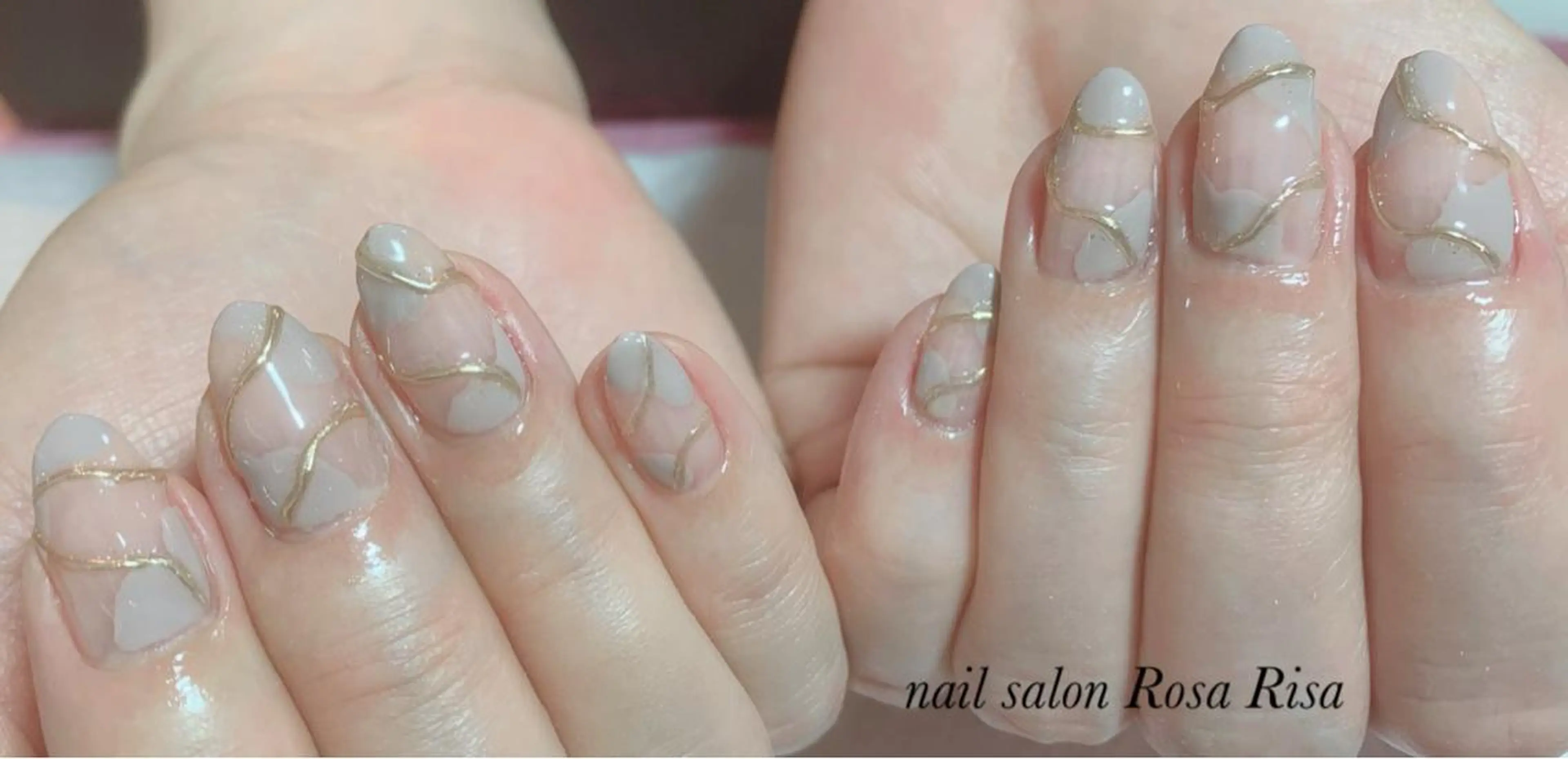 セミロング ネイル ネイルスタジオ シェイクユアハンズのネイルデザイン