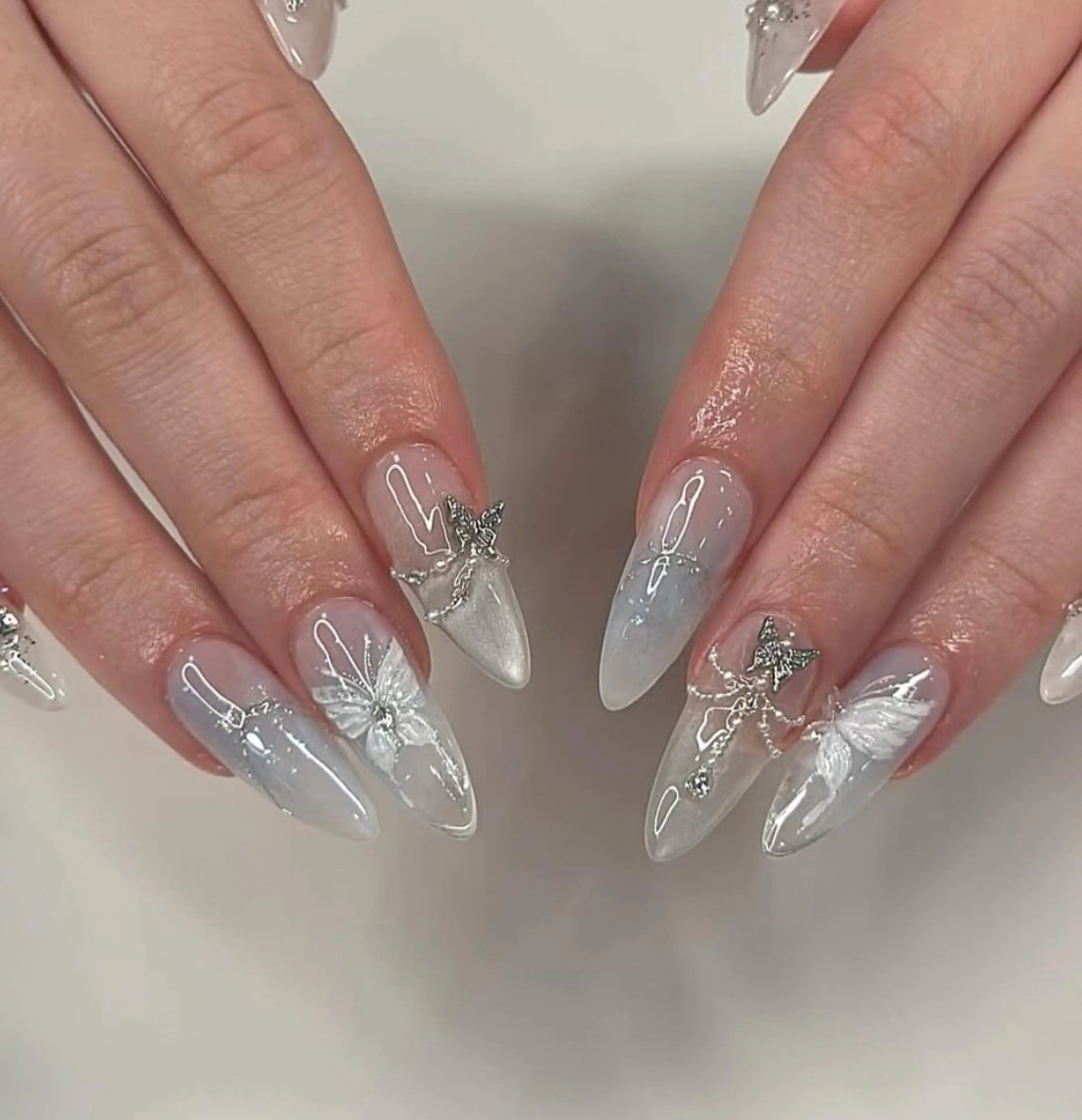 ネイル アートネイル ジェルネイル キラキラネイル ミラーネイル ピンク ハンドネイル Ryunail所属・Ryu Nail NekoChanのネイルデザイン