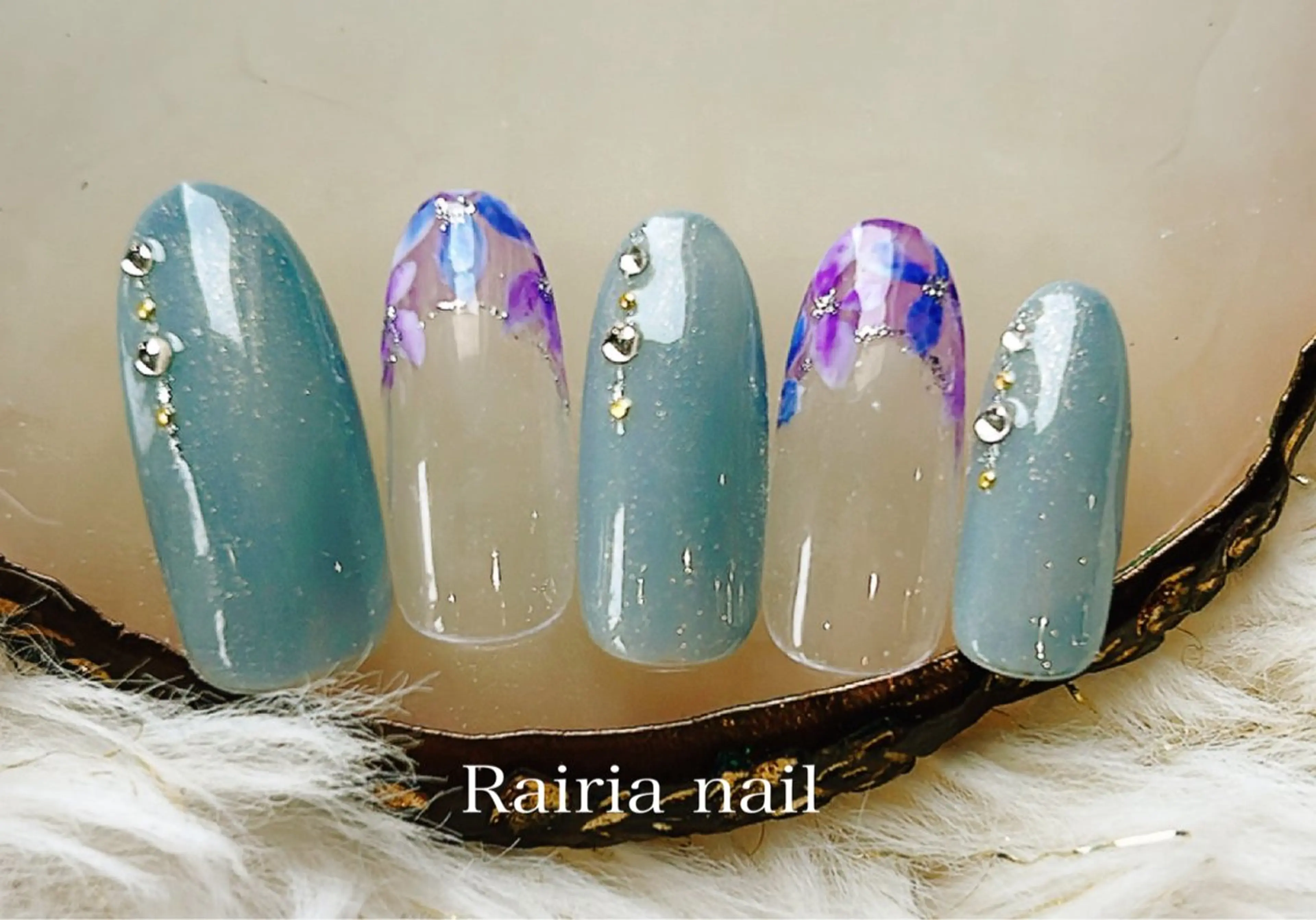 ネイル アートネイル ジェルネイル 持ち込み ニュアンスネイル パラジェル Rairia nail本八幡店のネイルデザイン