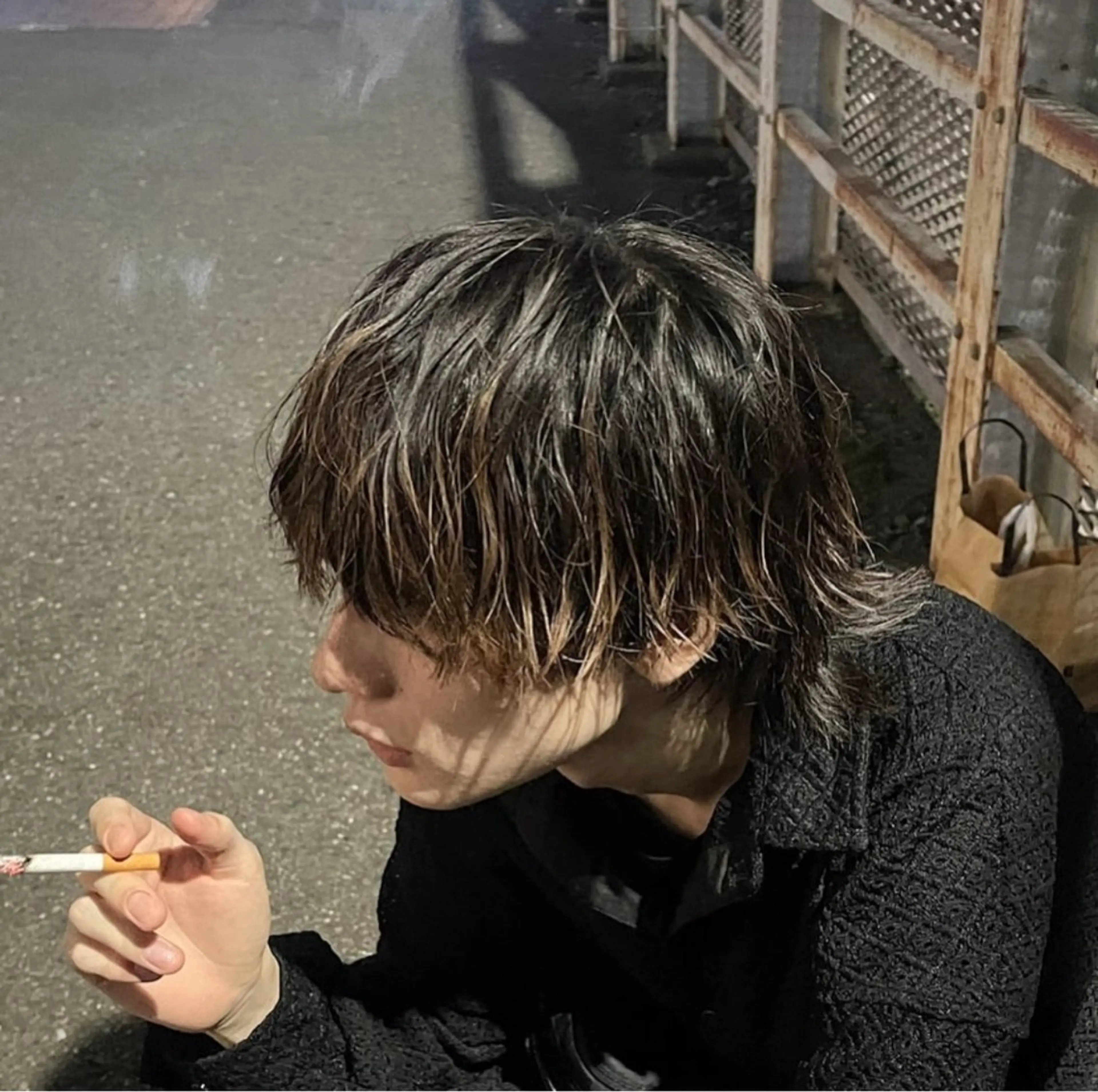 メンズ カット ニュアンス/フェザー /ウルフ/伶馬のヘアスタイル