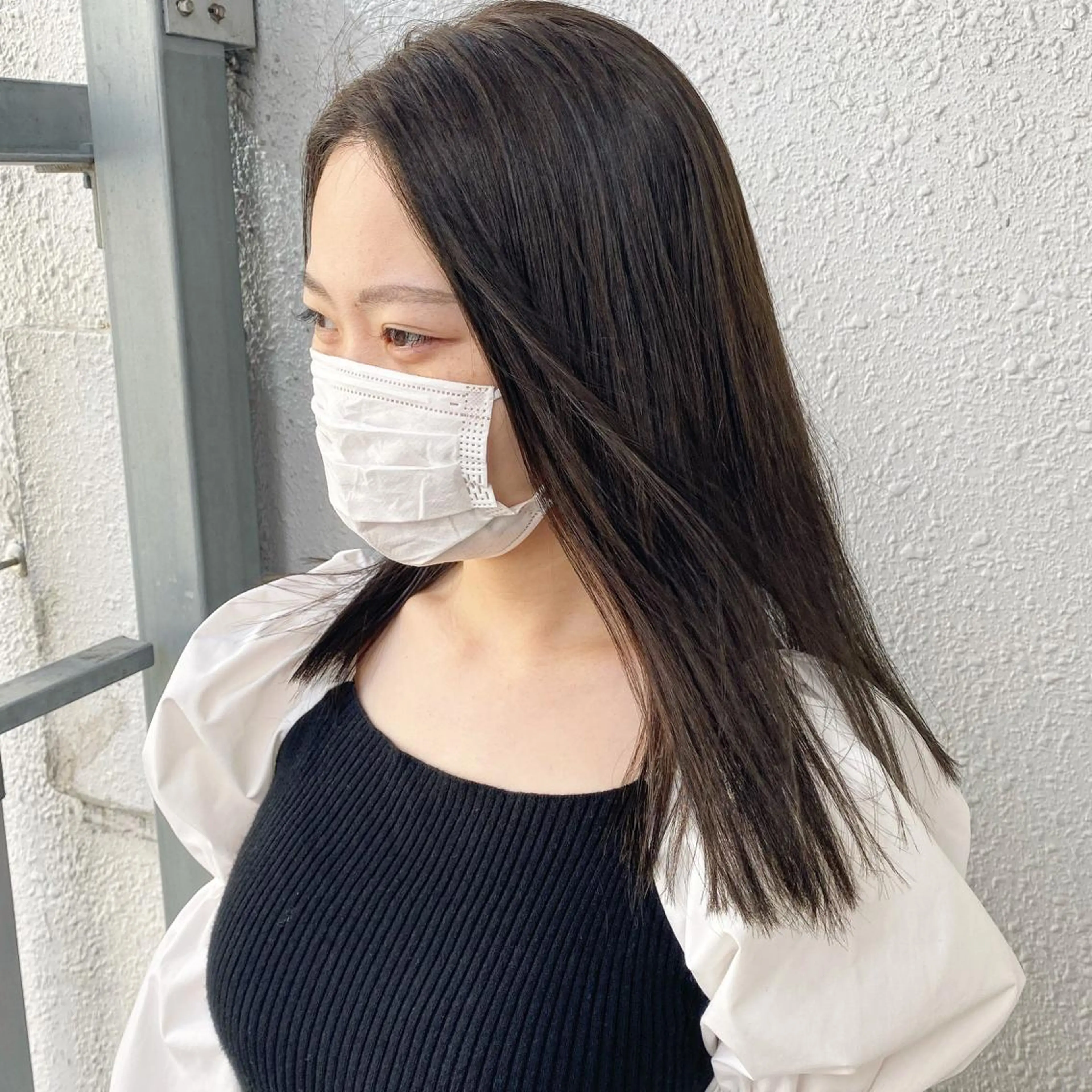 セミロング カラー カット ヘアカラー トリートメント 後藤紗英/髪質改善 /オリーブベージュのヘアスタイル