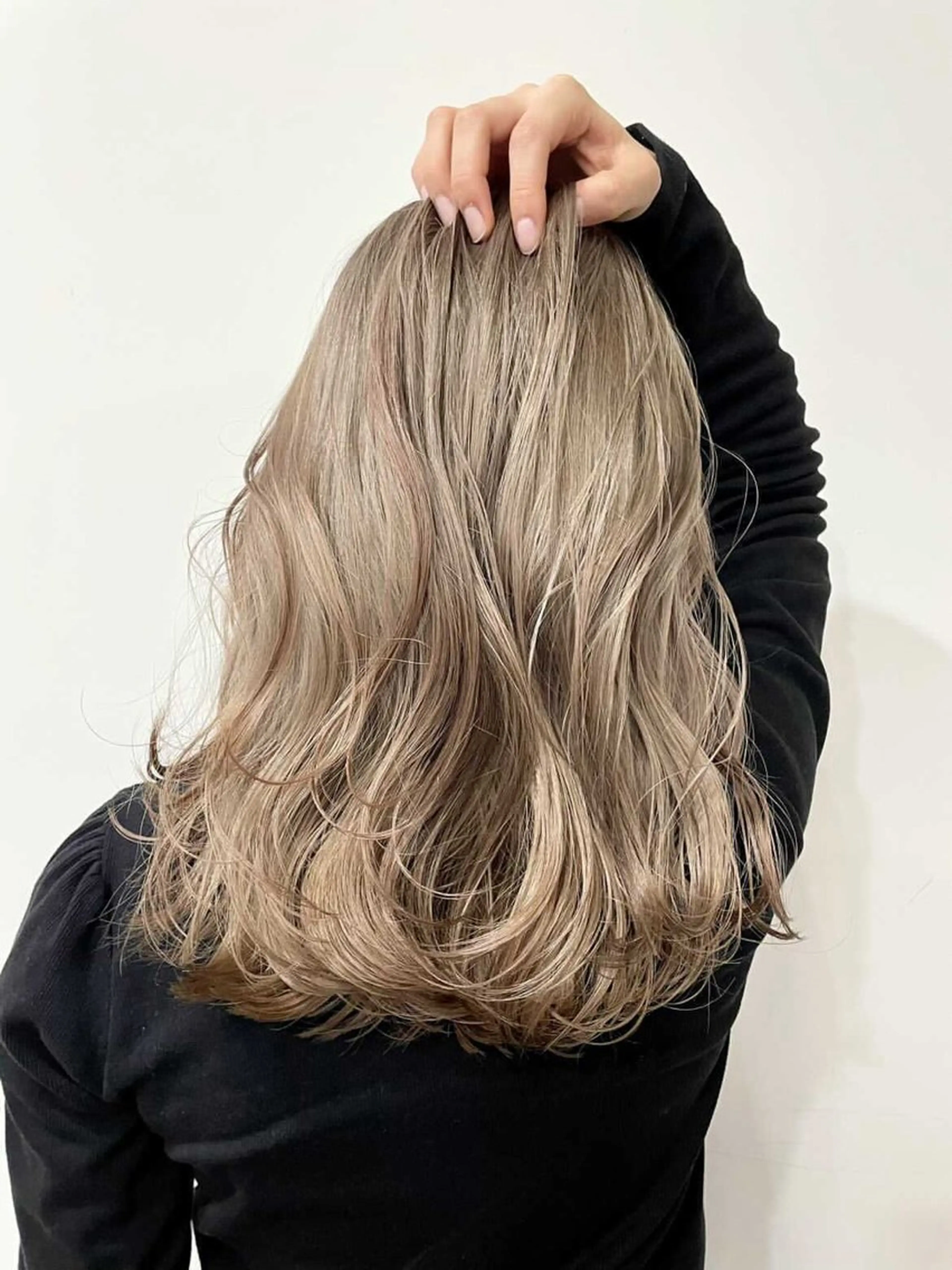 セミロング カラー グレージュ ミルクティーグレージュ Sourire小倉店所属・Sourire/小倉 /maikaのヘアスタイル