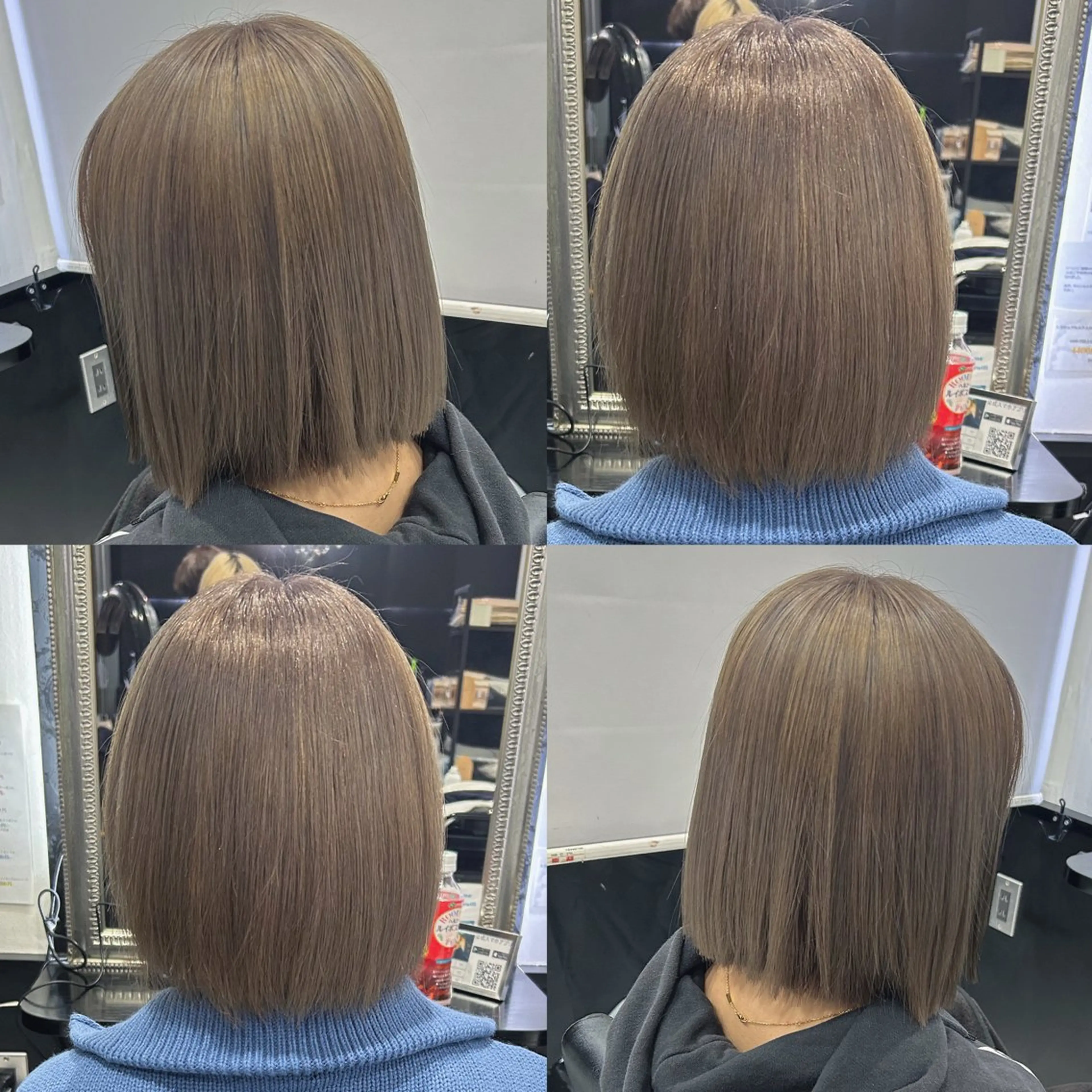 ショート カラー ハイトーンカラー ボブ 長田 麻友子のヘアスタイル