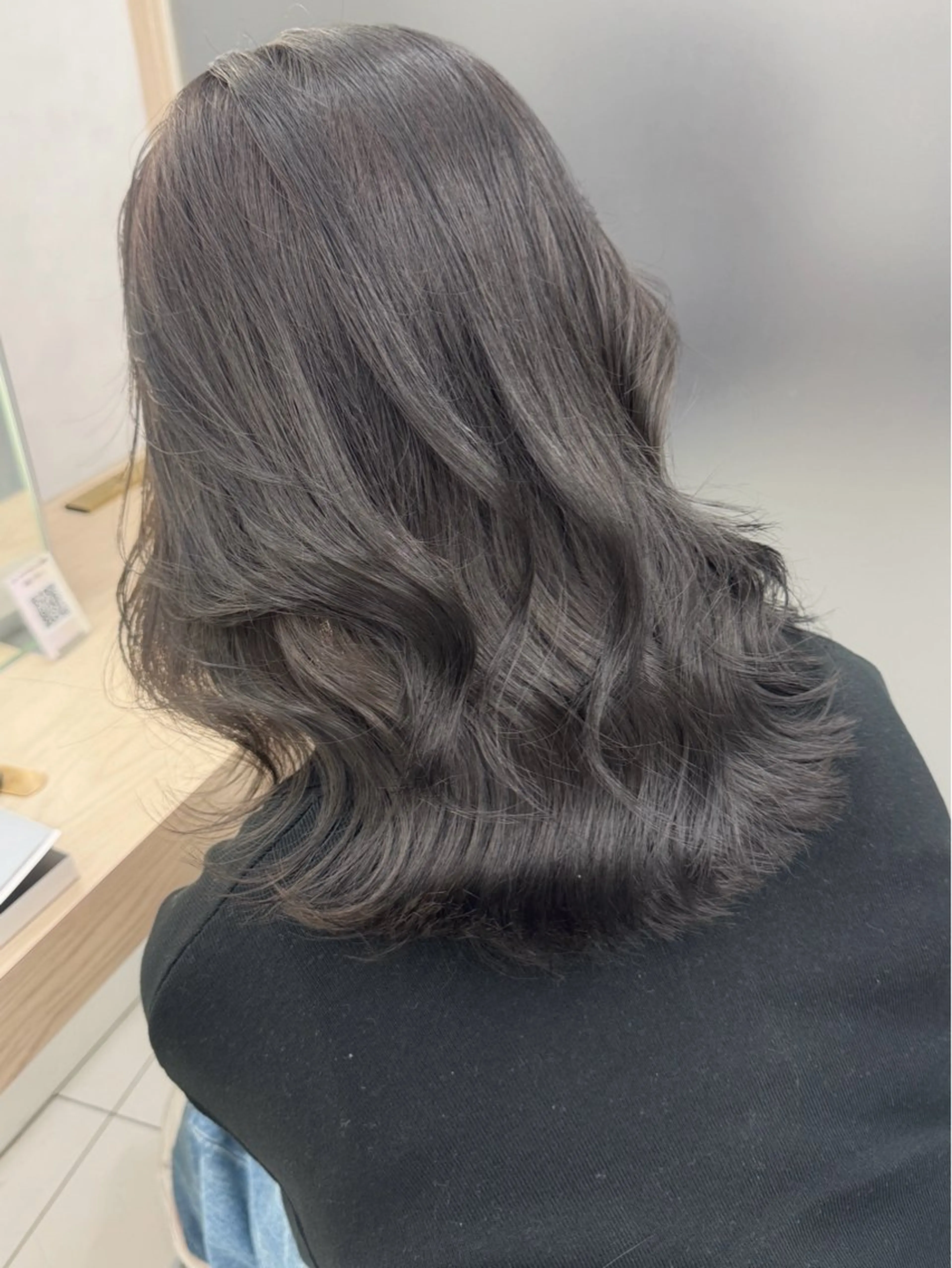 🔷【ミニモ学割】🔷暗染めカラー➕前髪カット(顔まわりカット) ※前髪カットなしでもご案内可能 韓国風ヘアが得意🙆の写真