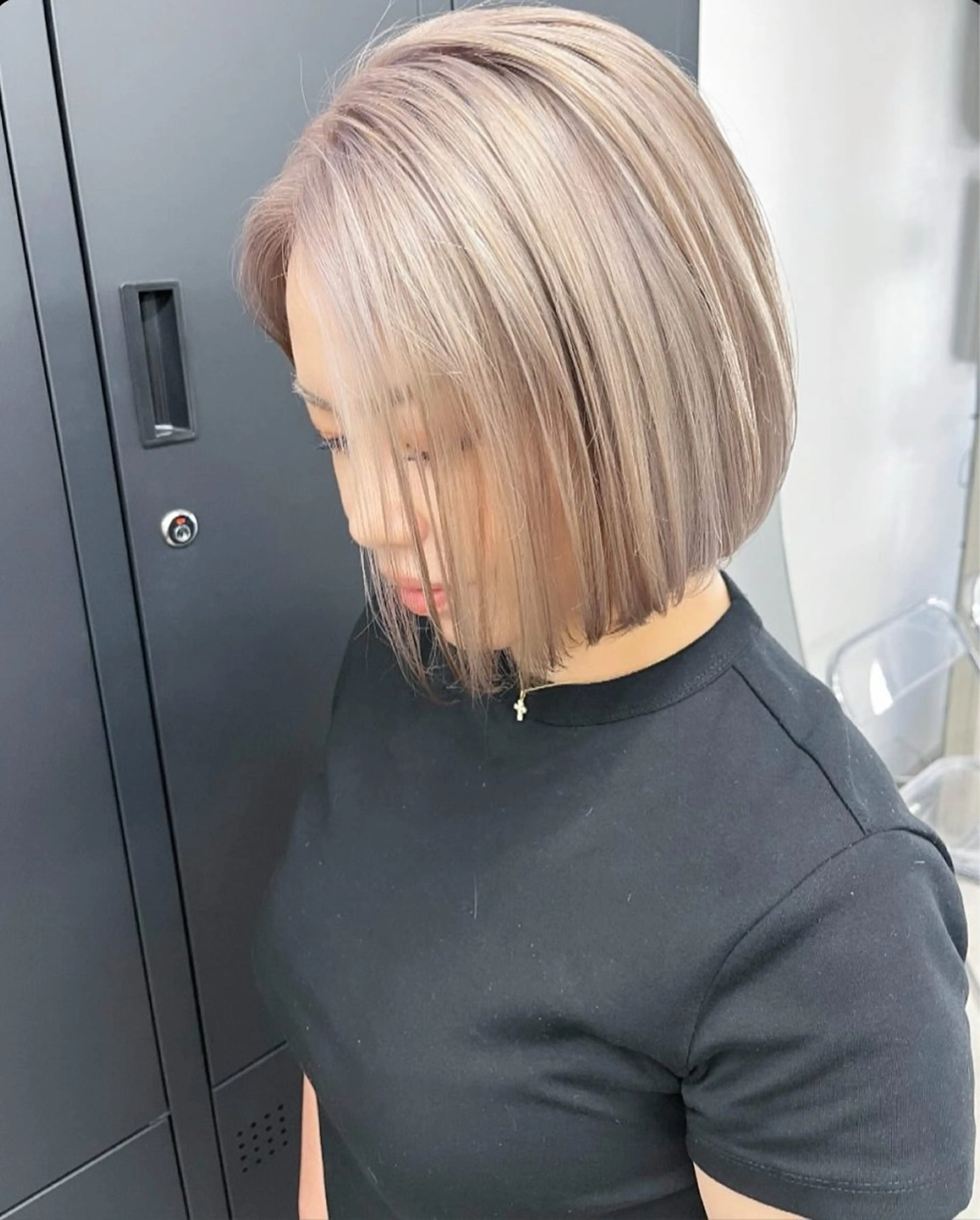 ミディアム カラー JIL BLAN 京都所属・RU RIのヘアスタイル