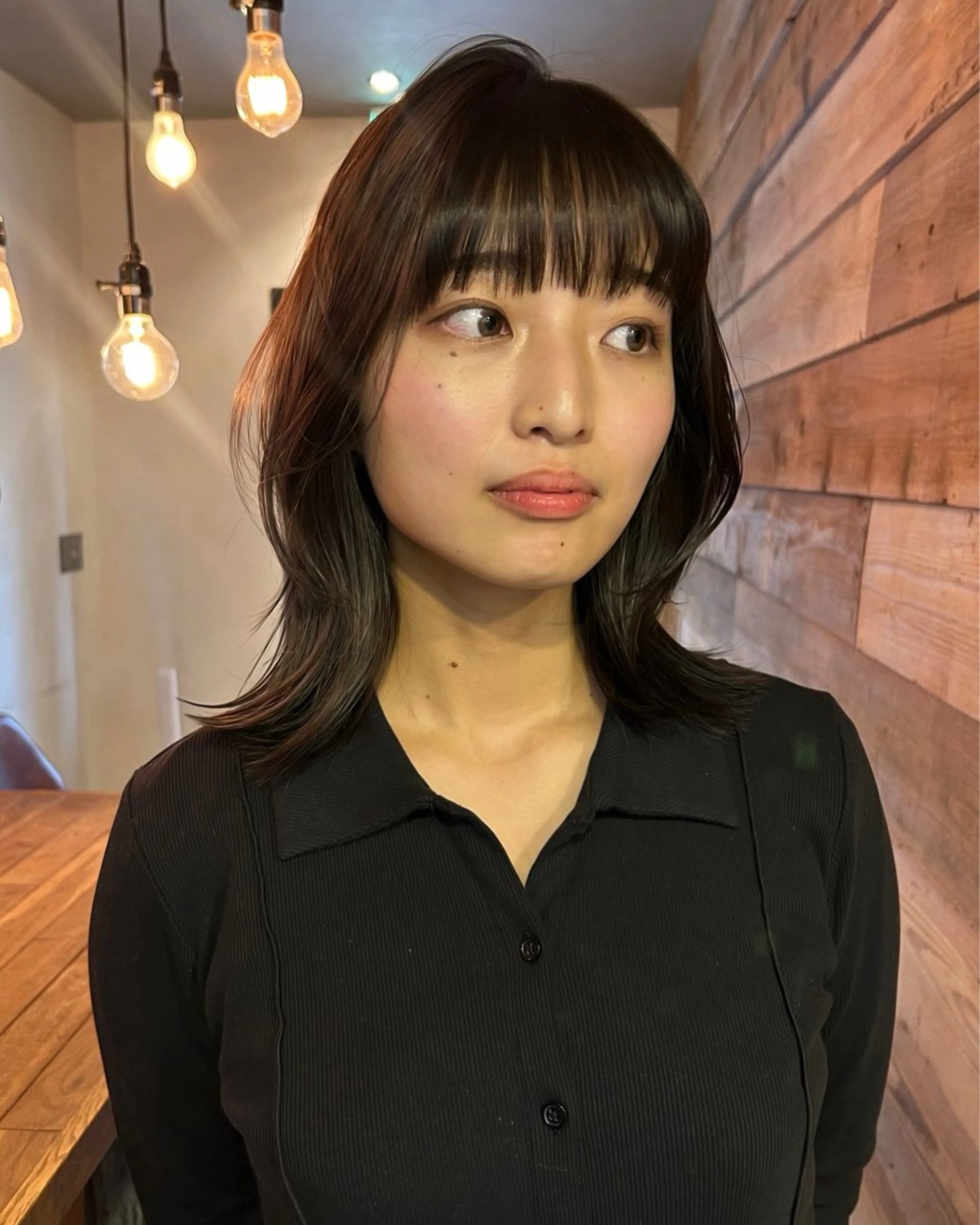 ミディアム カラー パーマ メンズ カット ヘアカラー レイヤー/透明感/ ブリーチなし/わかなのヘアスタイル