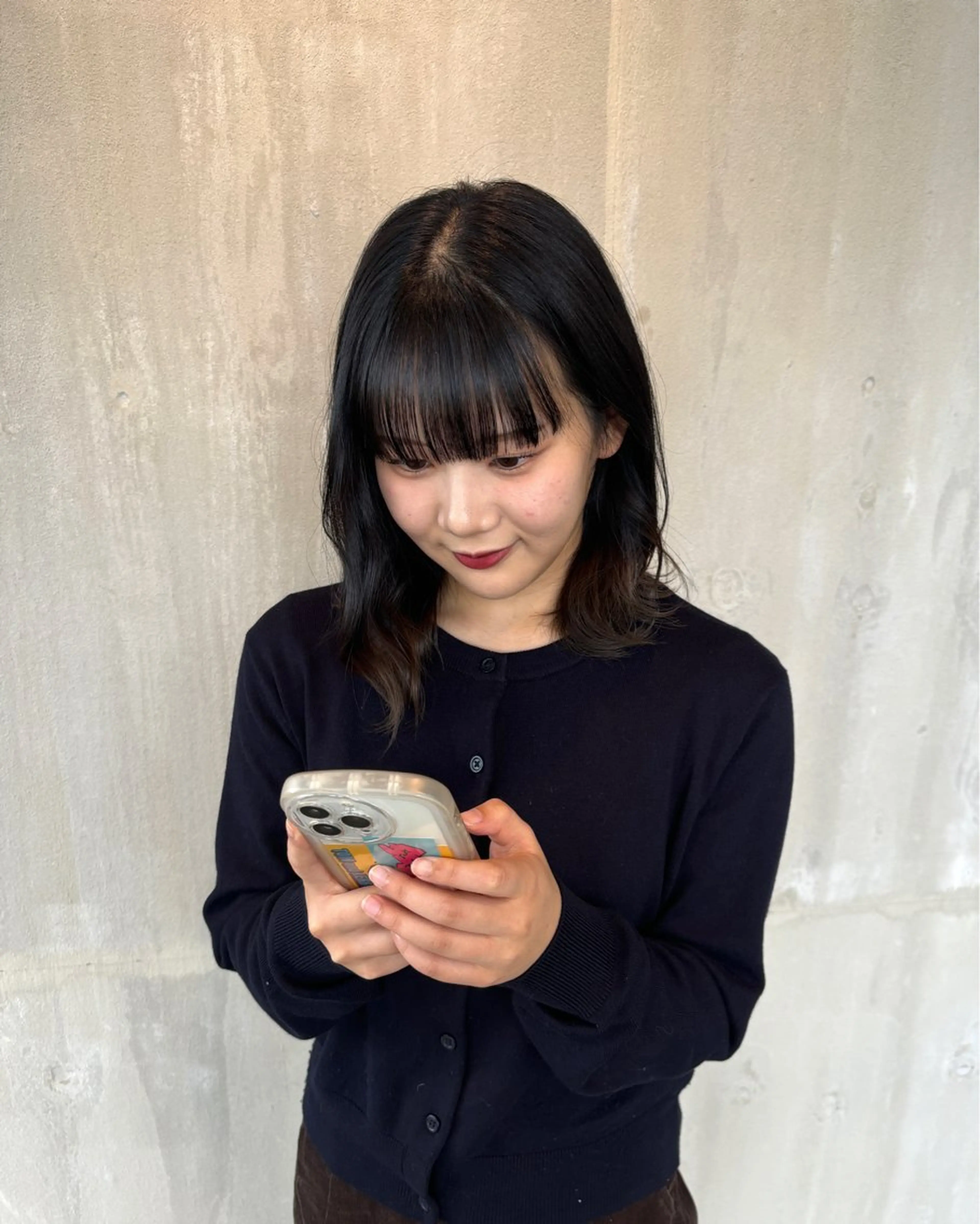 ミディアム カラー ヘアカラー 小木曽 里華のヘアスタイル