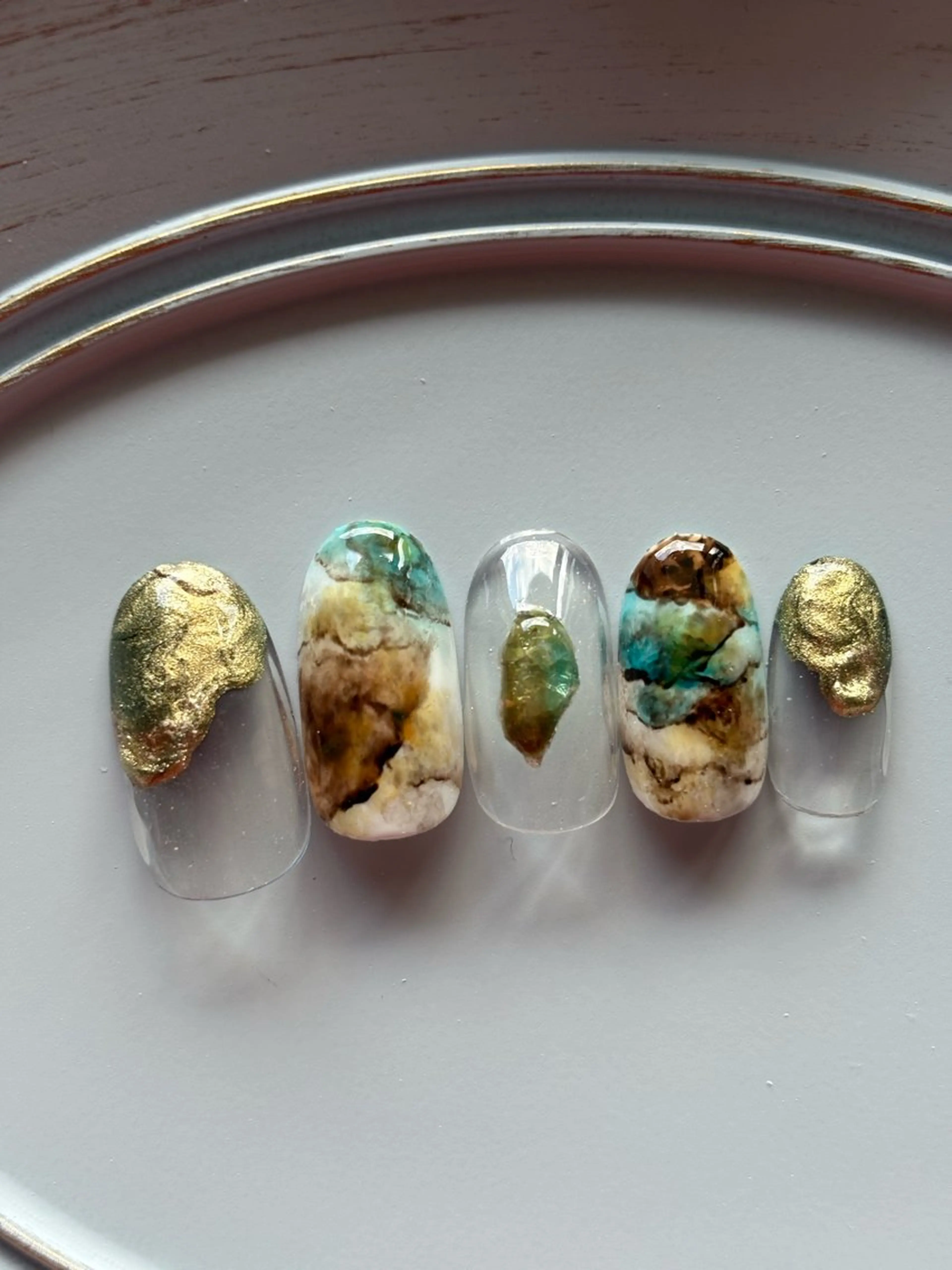 ネイル 大理石ネイル(マーブル) ハンドネイル FIORITURA Maikoのネイルデザイン