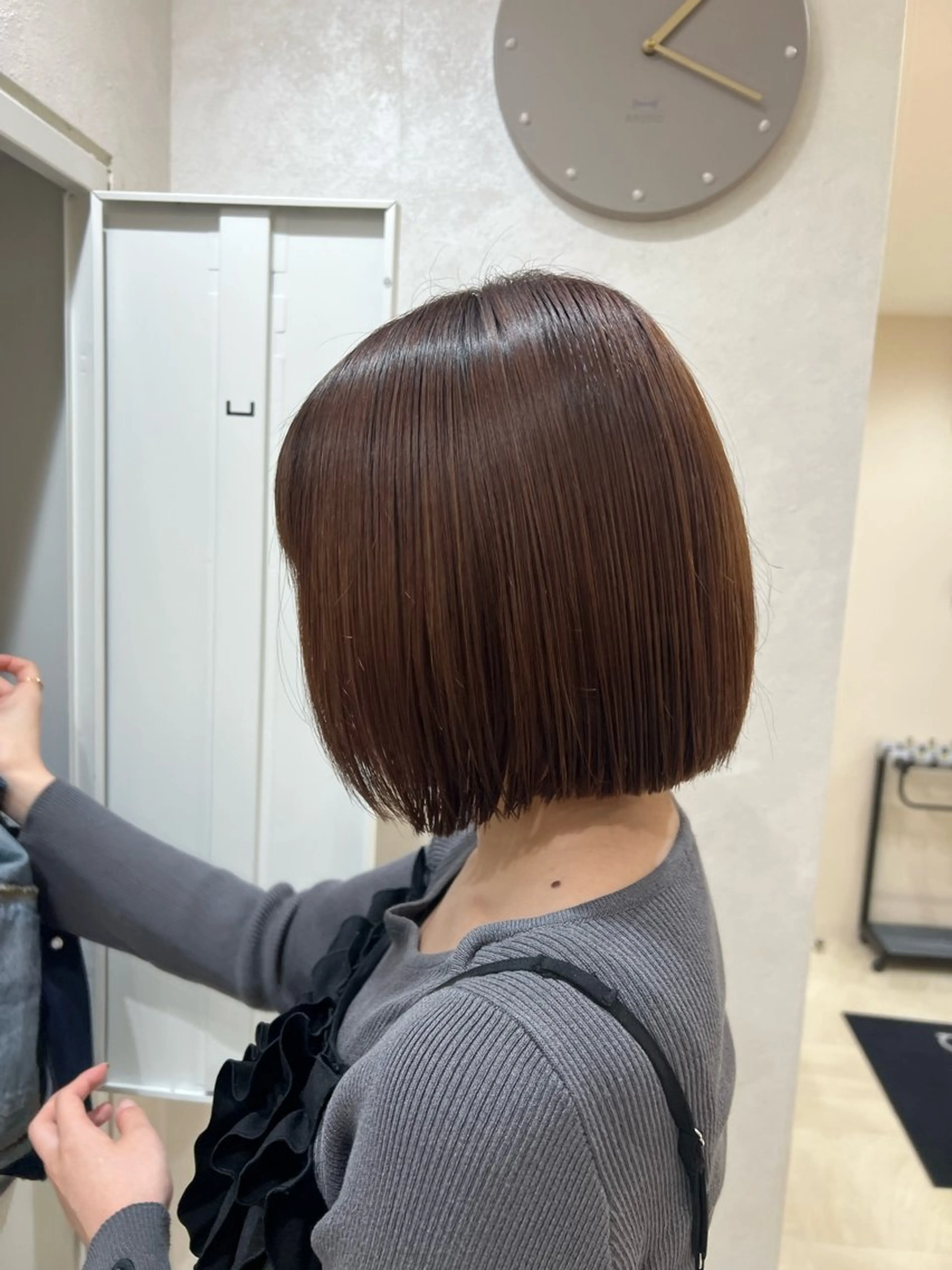 ショート パーマ ボブ 髪質改善 縮毛矯正 ストレートパーマ カット 縮毛矯正 トリートメント ✨🌿大人可愛い愛さ れhair🌿✨松本のヘアスタイル