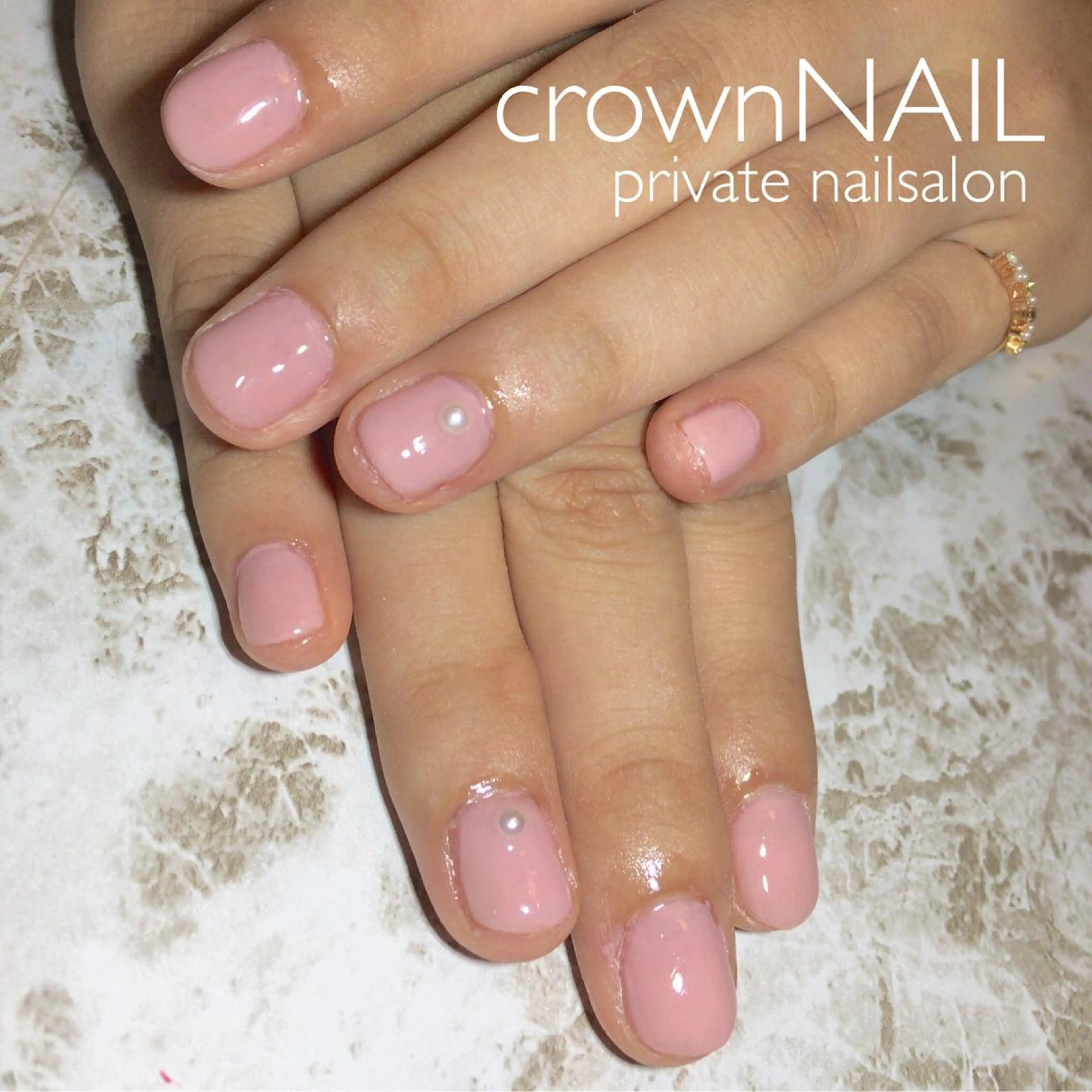 ネイル ピンク ピンクベージュ ensowa✱laf NAILのネイルデザイン