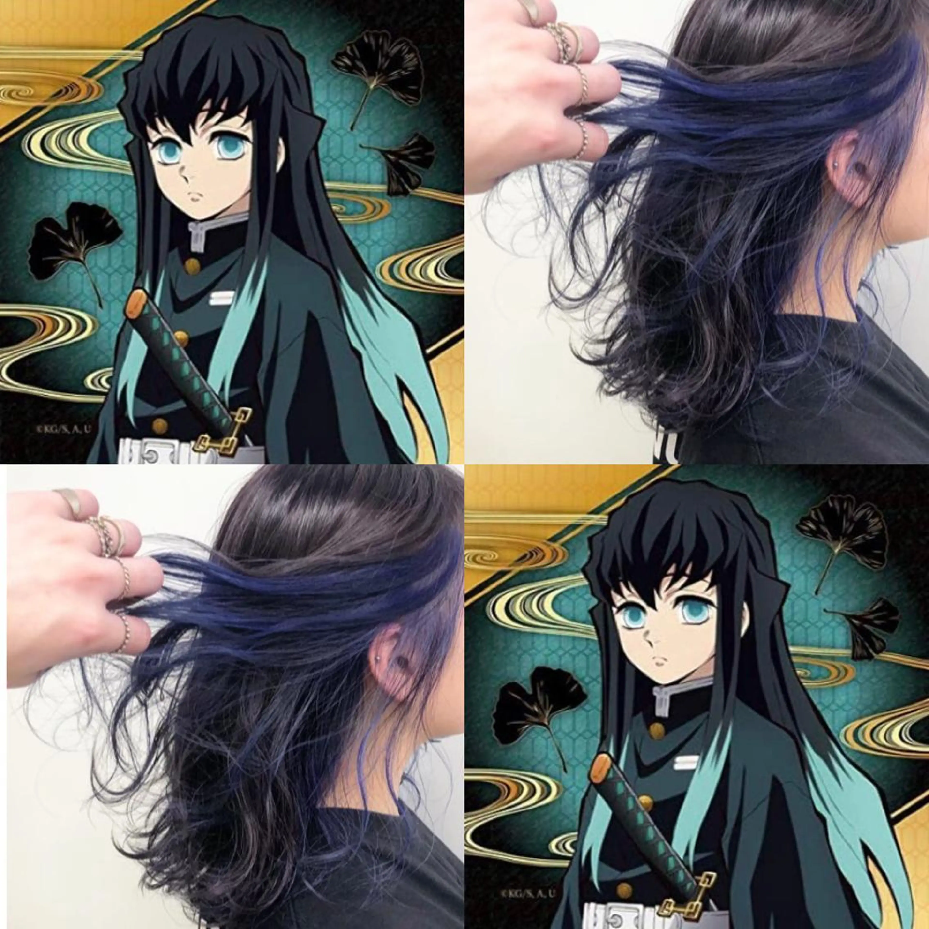 ミディアム カラー インナーカラー くすみミルクティー/ ブラウン🪡TOWAのヘアスタイル