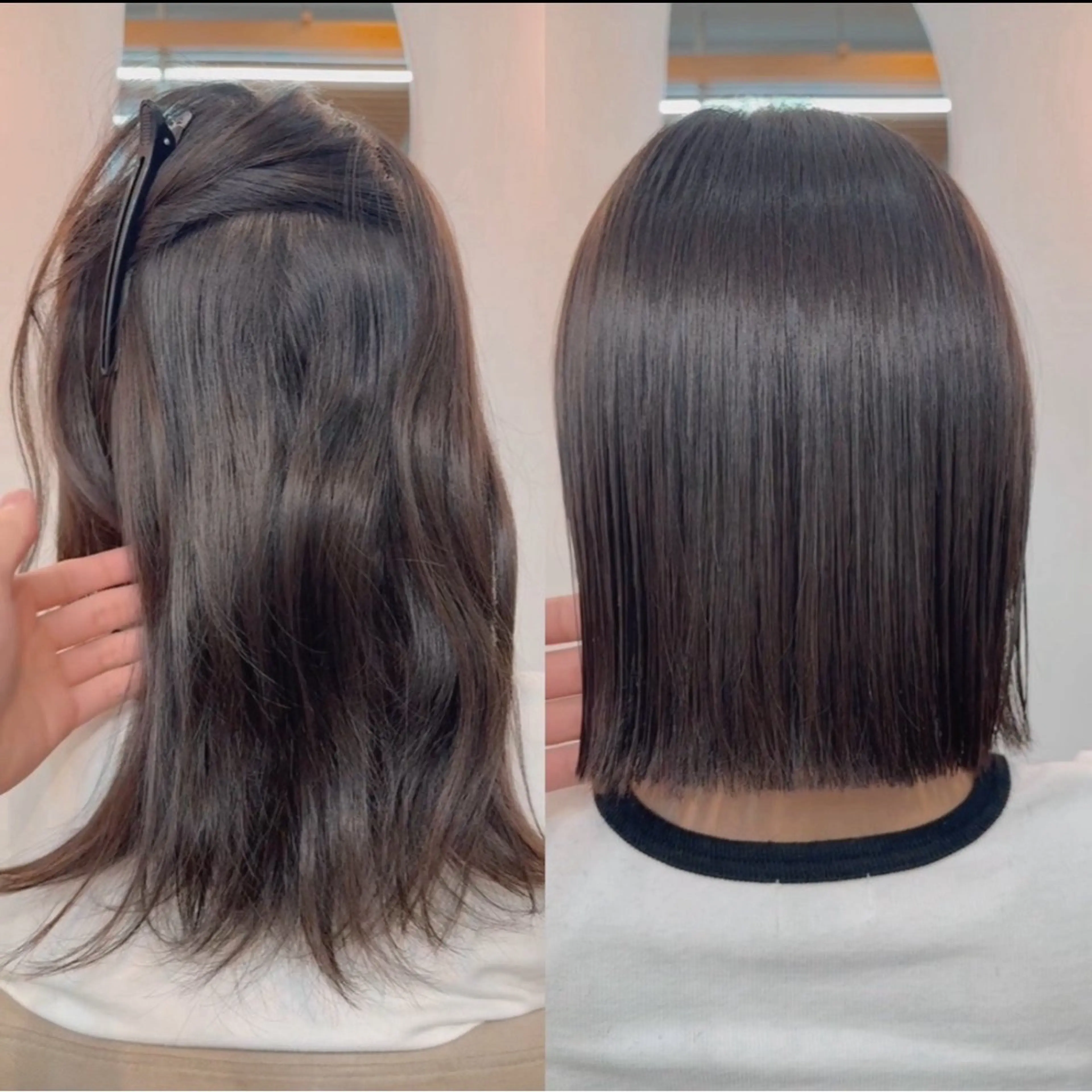 ミディアム 縮毛矯正 田村 雪華のヘアスタイル