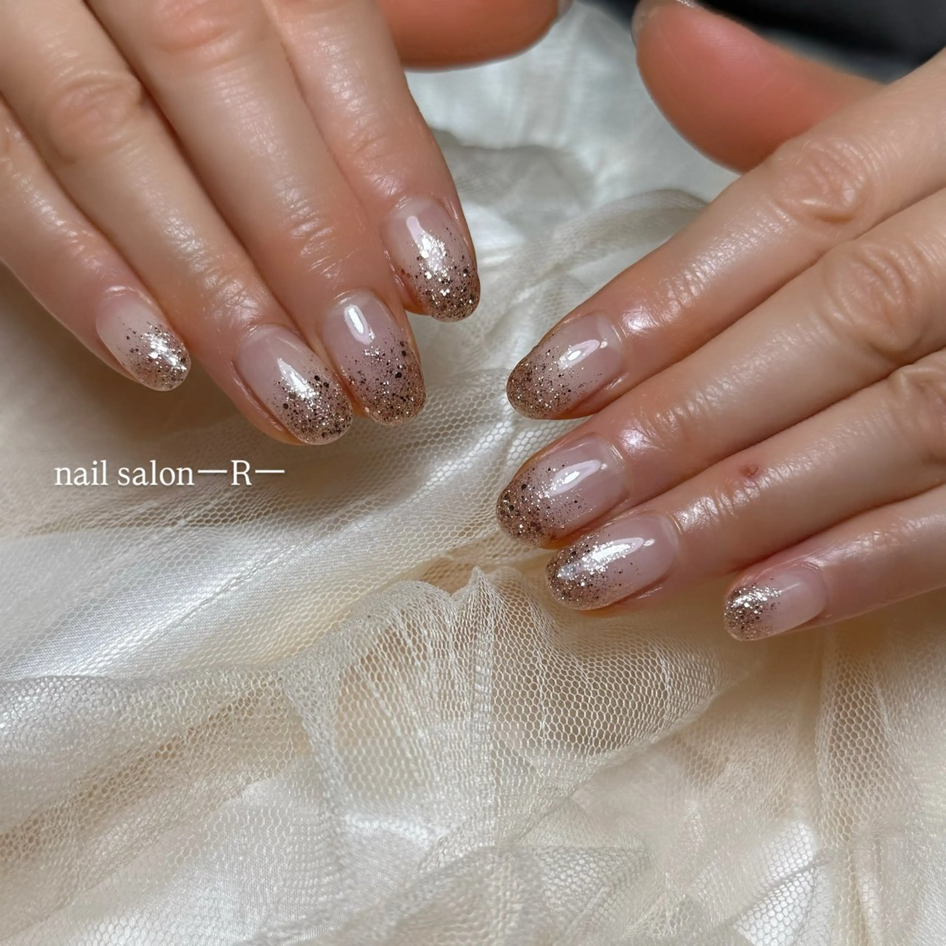 ネイル グラデーション ラメ(グリッター) ラメグラデーション ハンドネイル nail salonーRー所属・nailist RIEのネイルデザイン