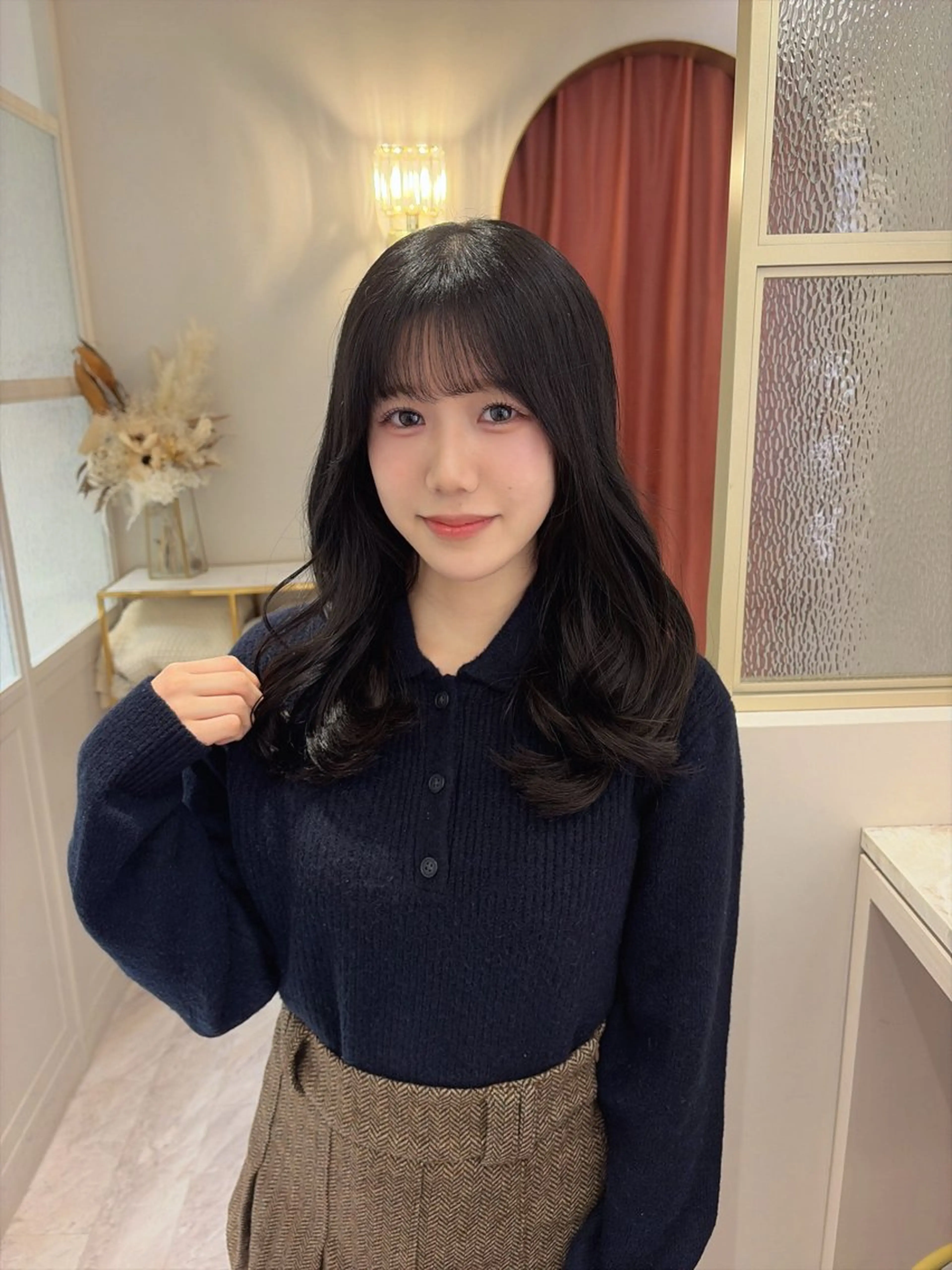 セミロング 桃瀬 綾音 カラーモデル募集中♡のヘアスタイル