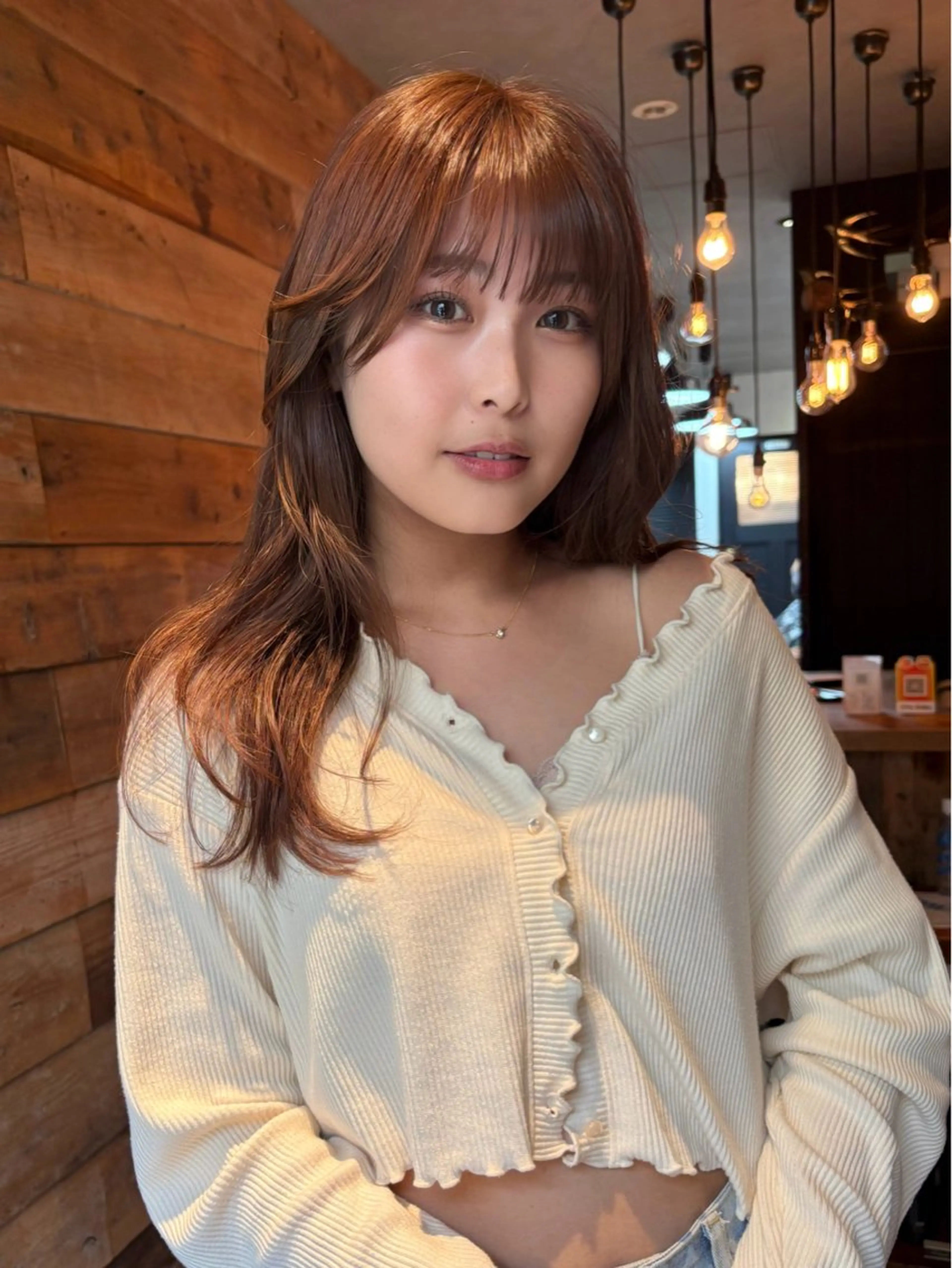 ロング カラー パーマ カット ヘアカラー レイヤー/透明感/ ブリーチなし/わかなのヘアスタイル