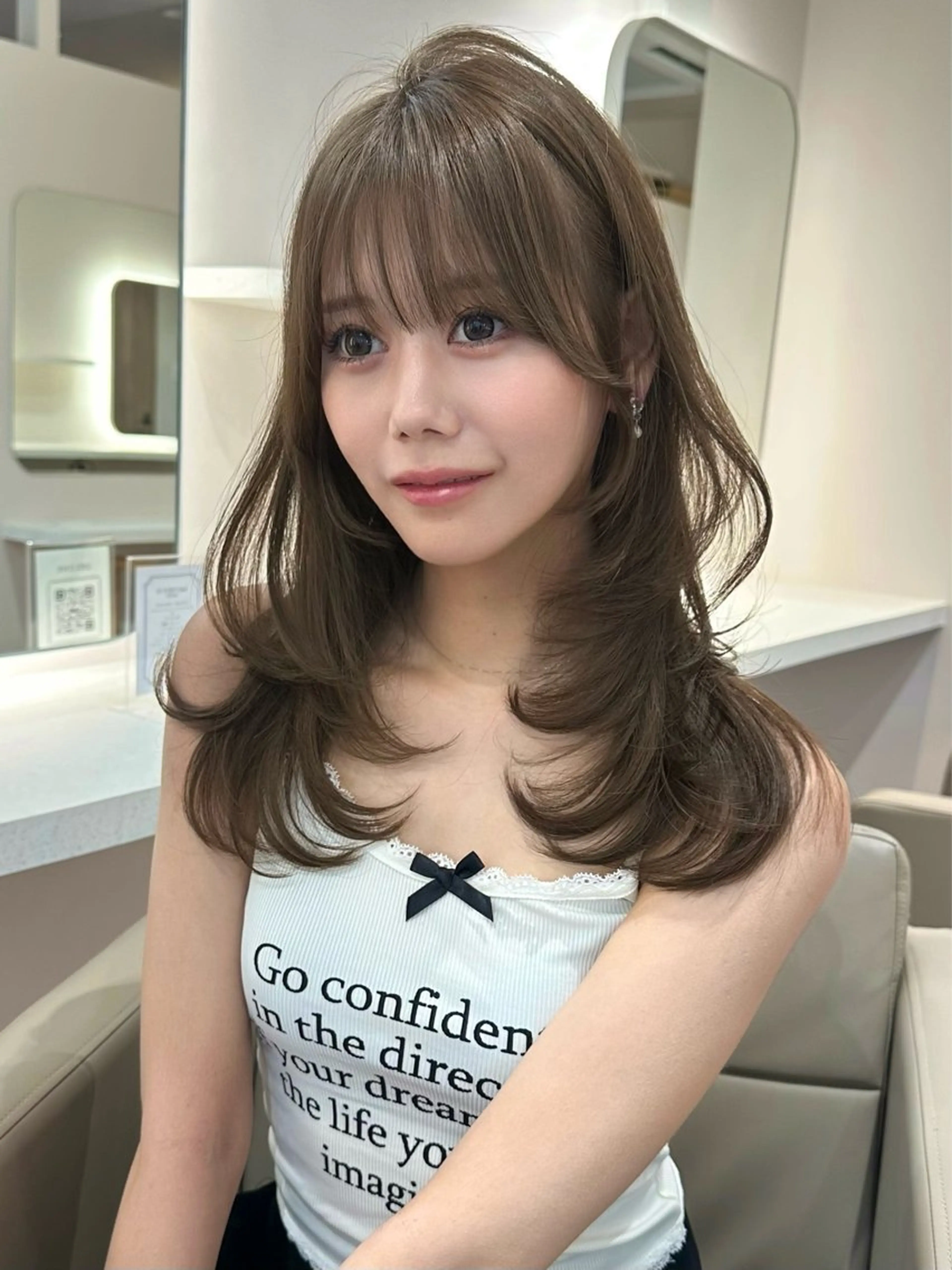 ミディアム レイヤーカット 平成ギャル×韓国 mix💖MIKUのヘアスタイル