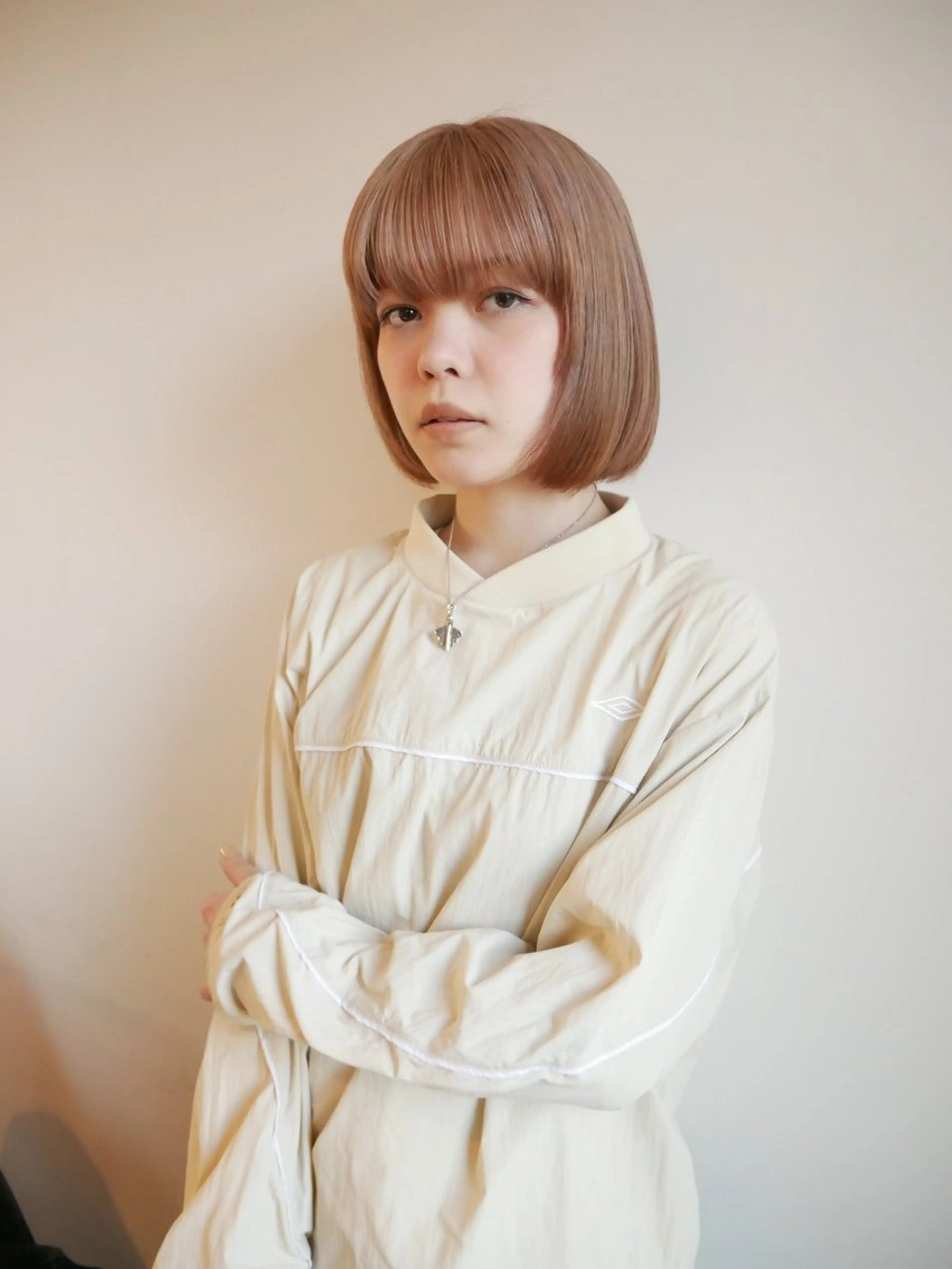 ミディアム カラー ヘアカラー トリートメント 森田遥奈/透明感カラ ー/似合わせカットのヘアスタイル