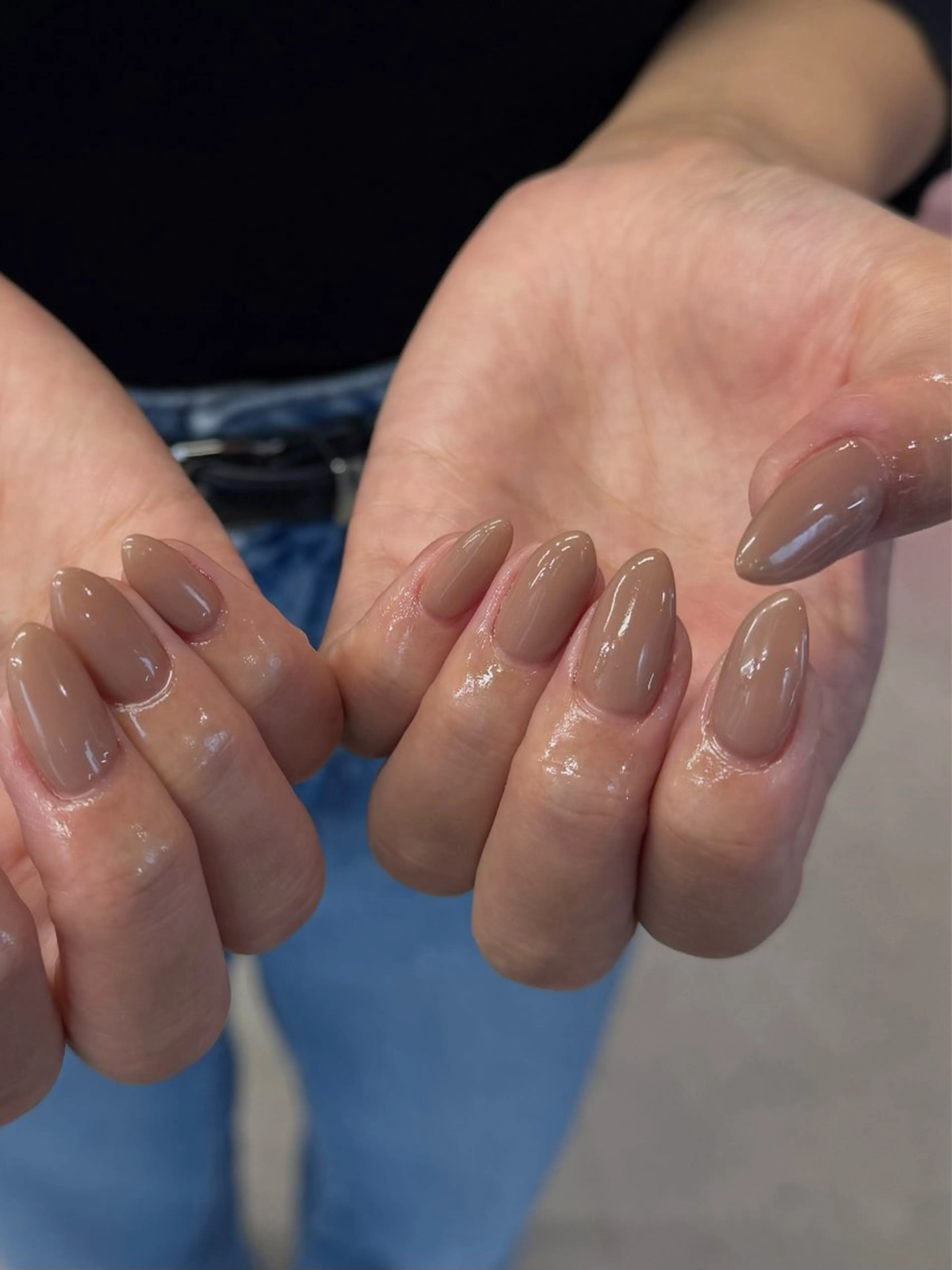 ネイル アニマル柄 ブルー ドット ジェルネイル ガーリー jouerm所属・山田 萌果のネイルデザイン