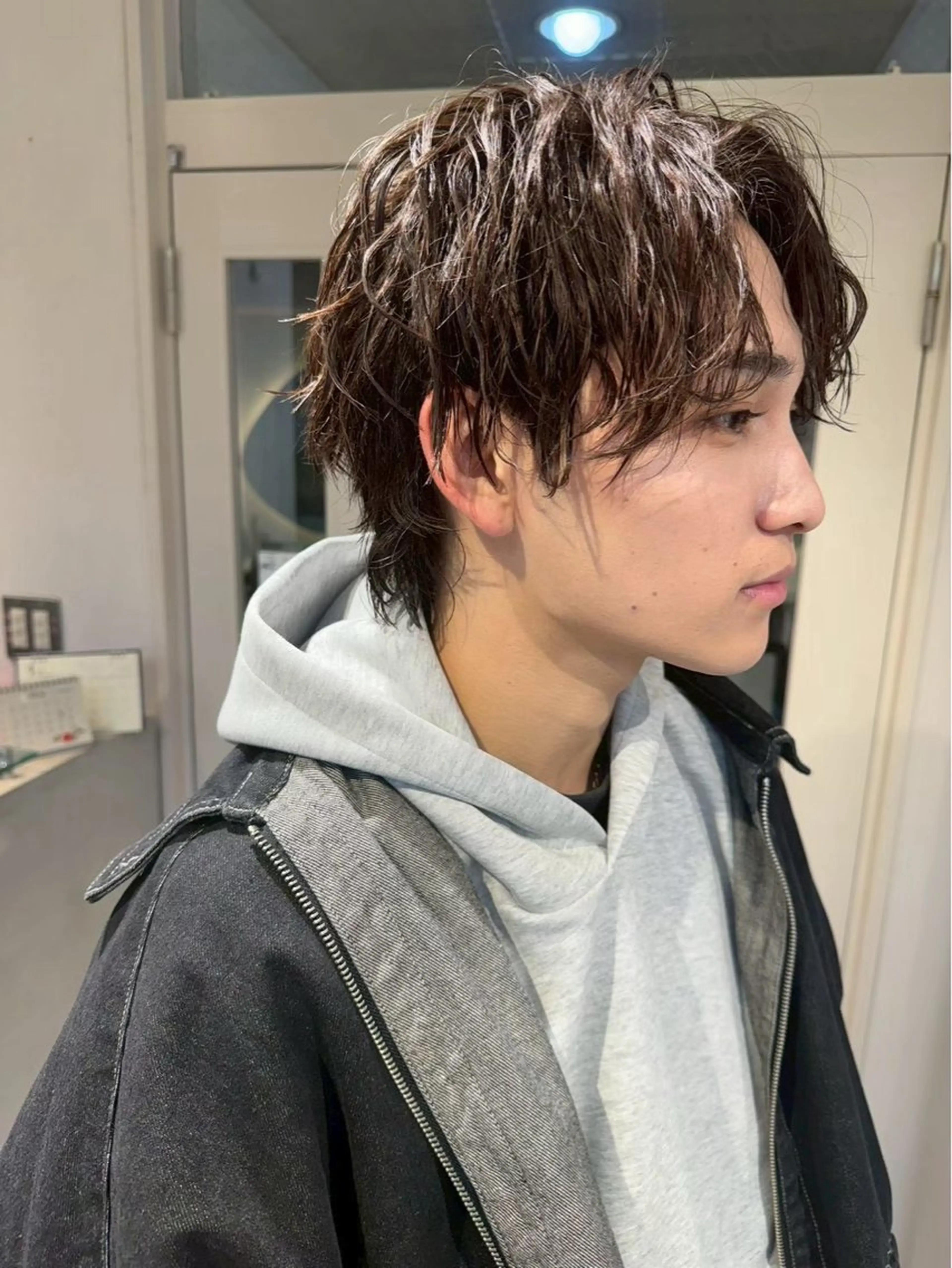 ミディアム メンズ 志賀 菜妃のヘアスタイル