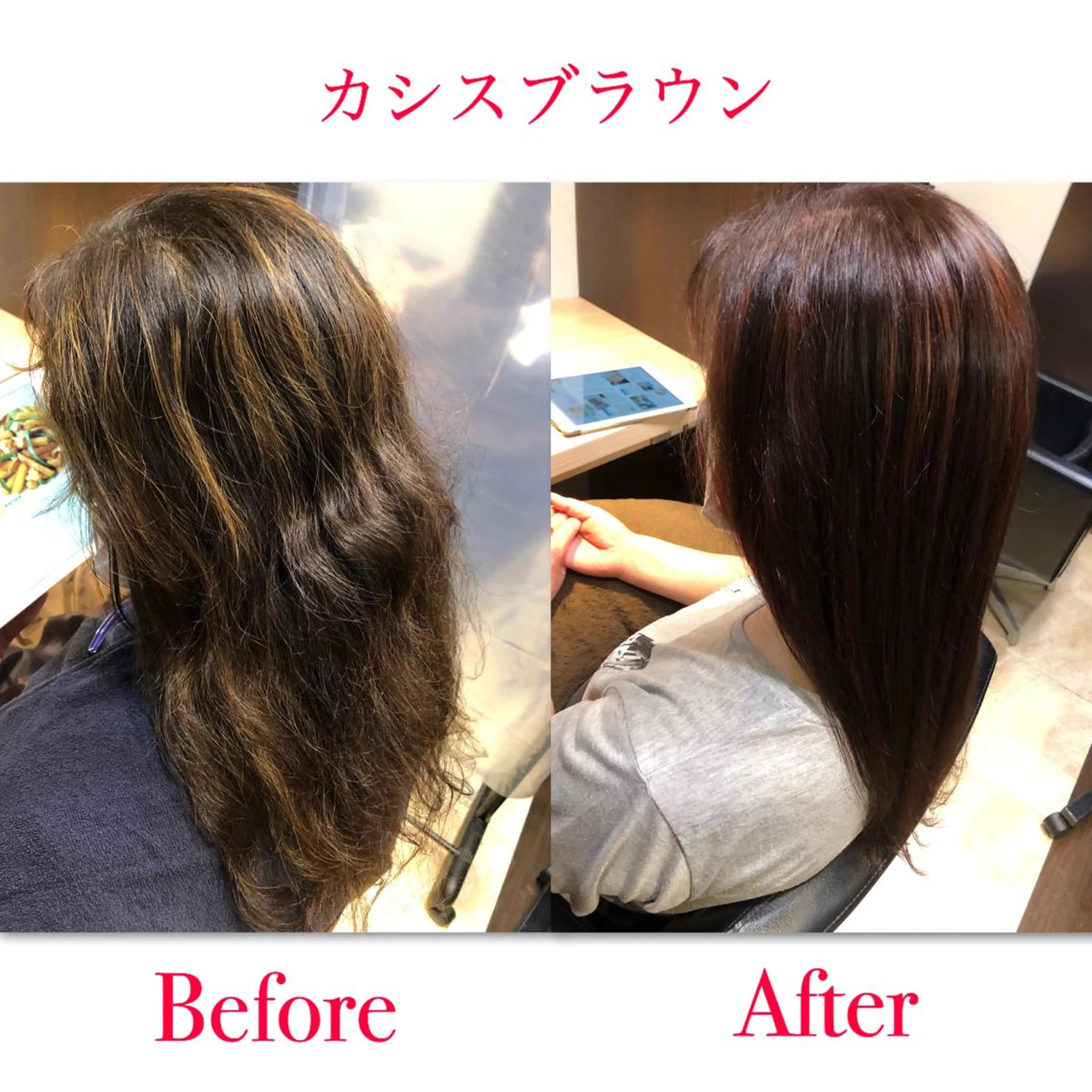 カラー ブラウンカラー カシス パーマモデル募集中 瀬在紗也香のヘアスタイル