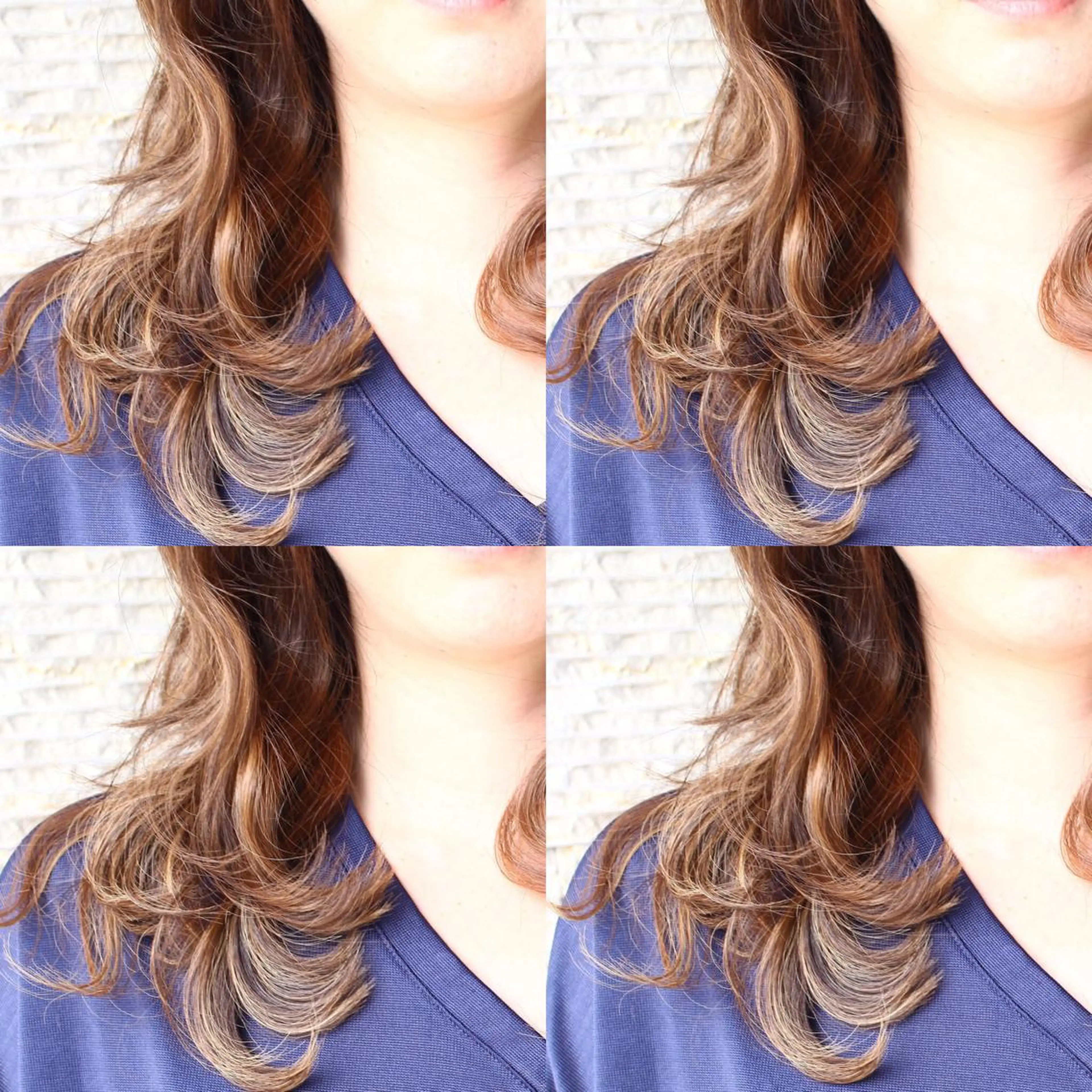 ミディアム カラー ヘアアレンジ アッシュ グラデーションカラー ハイライトカラー ハイライト Mariana/ 鶴原-ハイライトのヘアスタイル