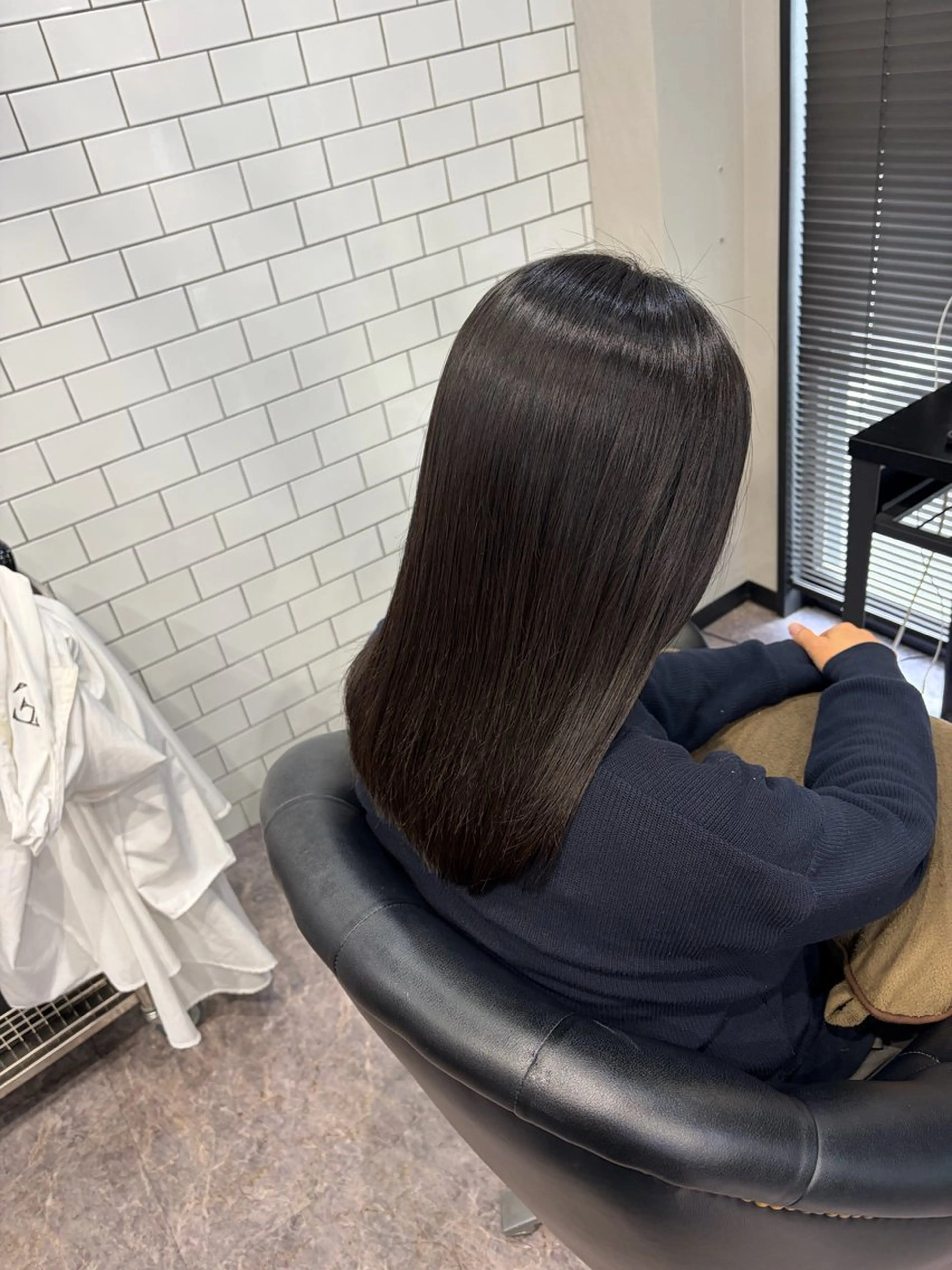 セミロング 縮毛矯正 トリートメント 友滝 真菜美のヘアスタイル