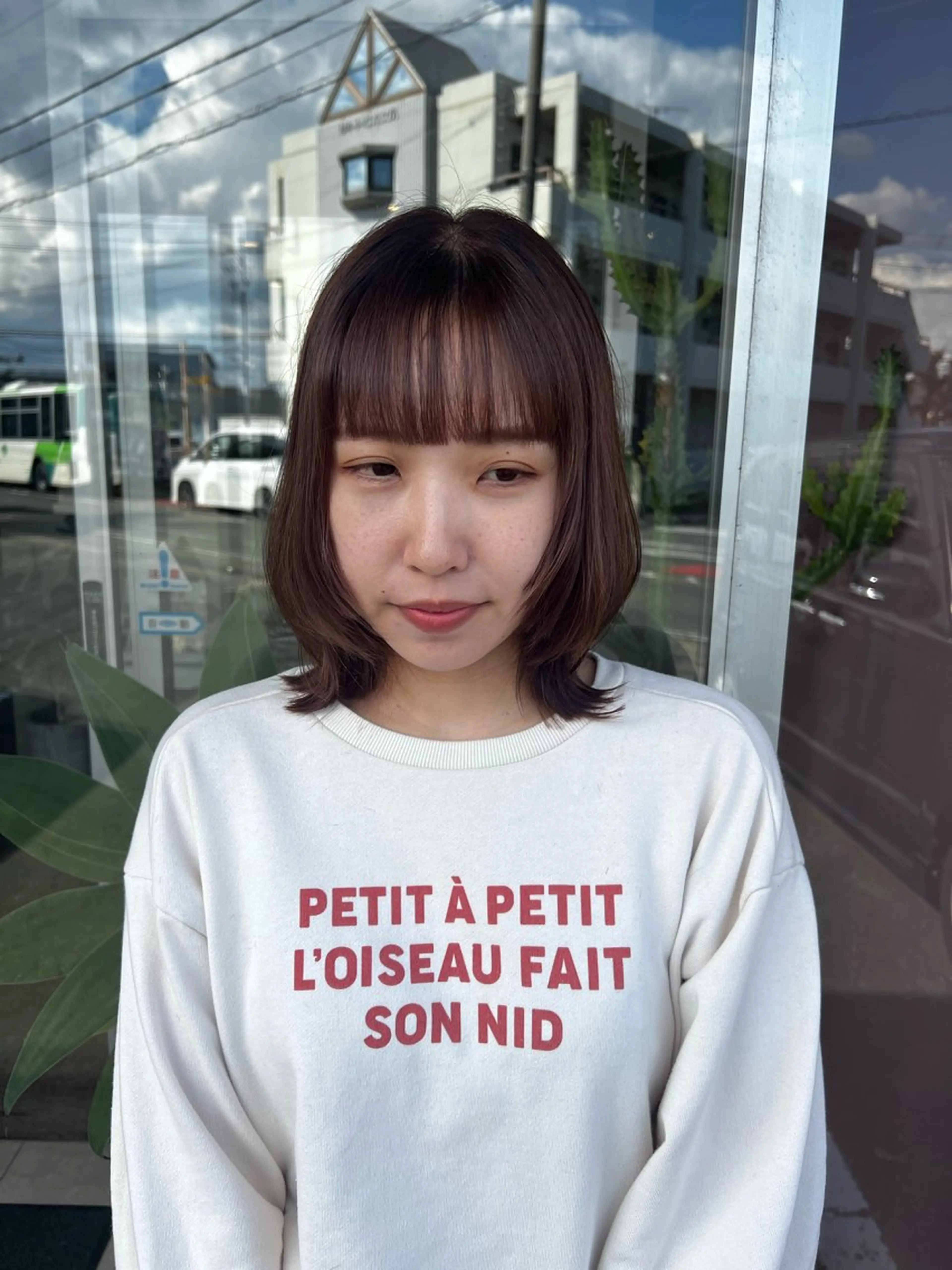 ミディアム アッシュ 韓国風カラー ボブ 髪質改善 韓国風ヘア 🌿寄り添い型美容師 🌿yuiのヘアスタイル