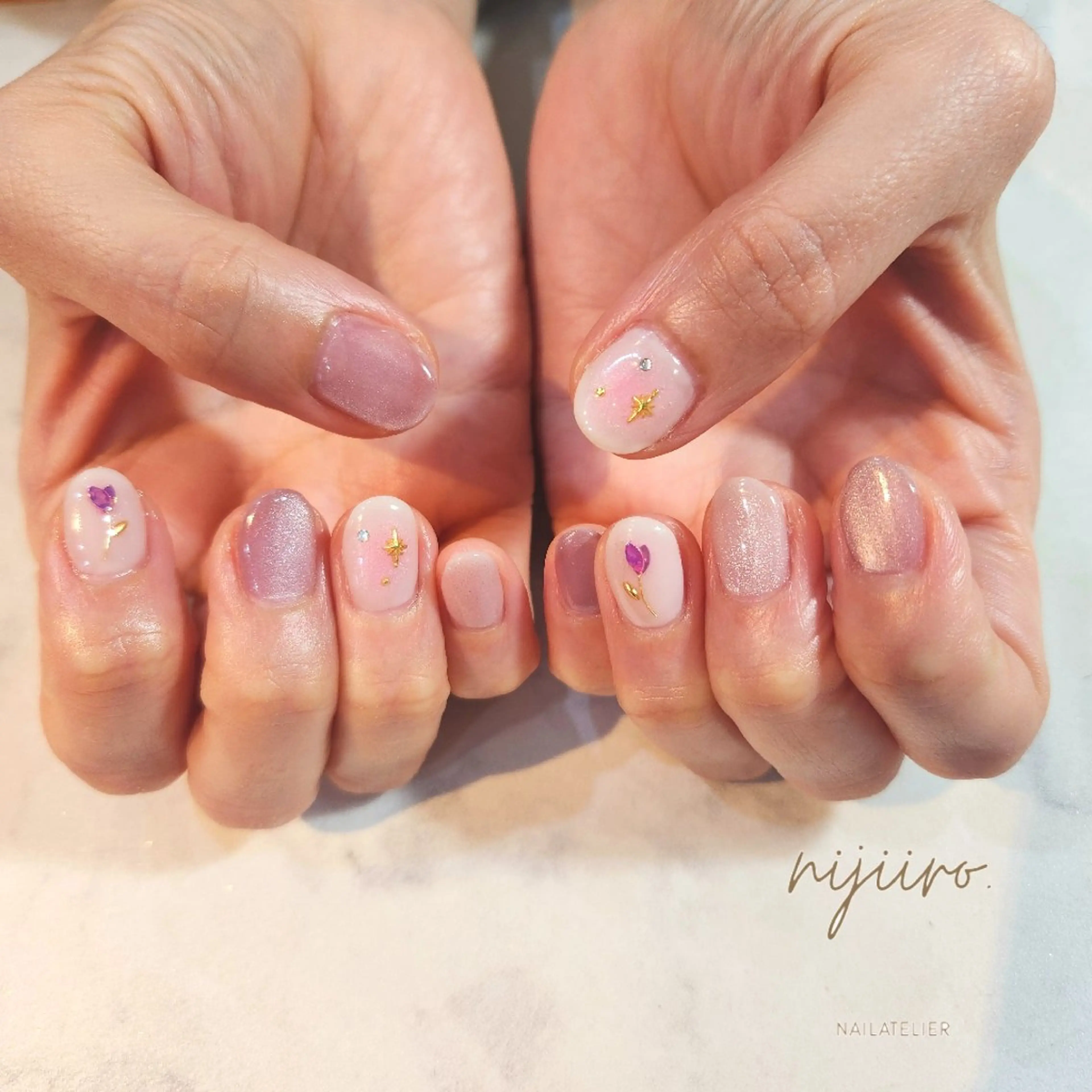ネイル ハンドネイル nailatelier nijiiro.所属・nijiiro🌈 サトウのネイルデザイン
