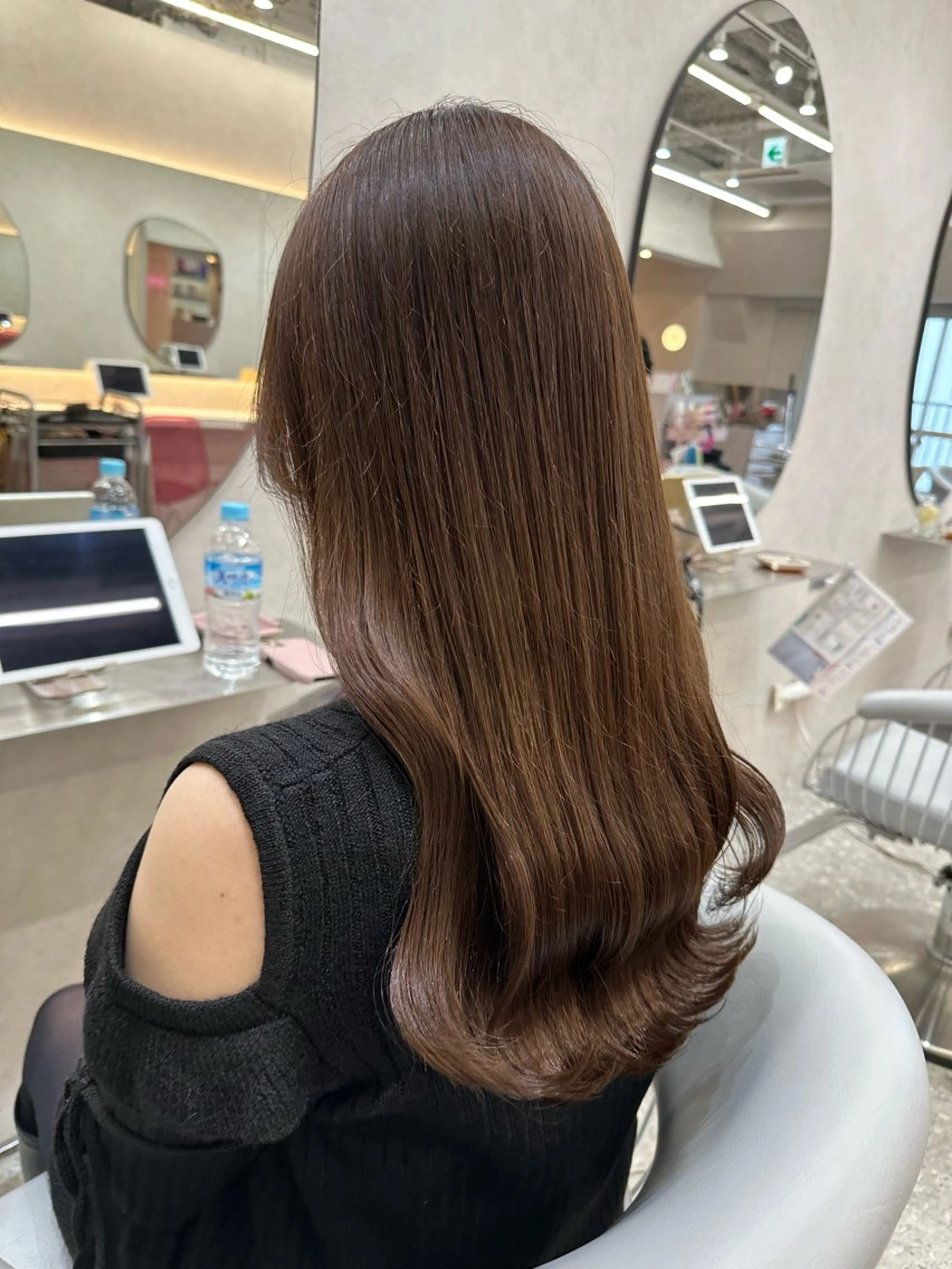 セミロング シールエクステ エクステ 顔周りカット 髪質改善 韓国風ヘア カット ヘアカラー トリートメント 新宿/韓国レイヤー/ 髪質改善/佐藤航のヘアスタイル