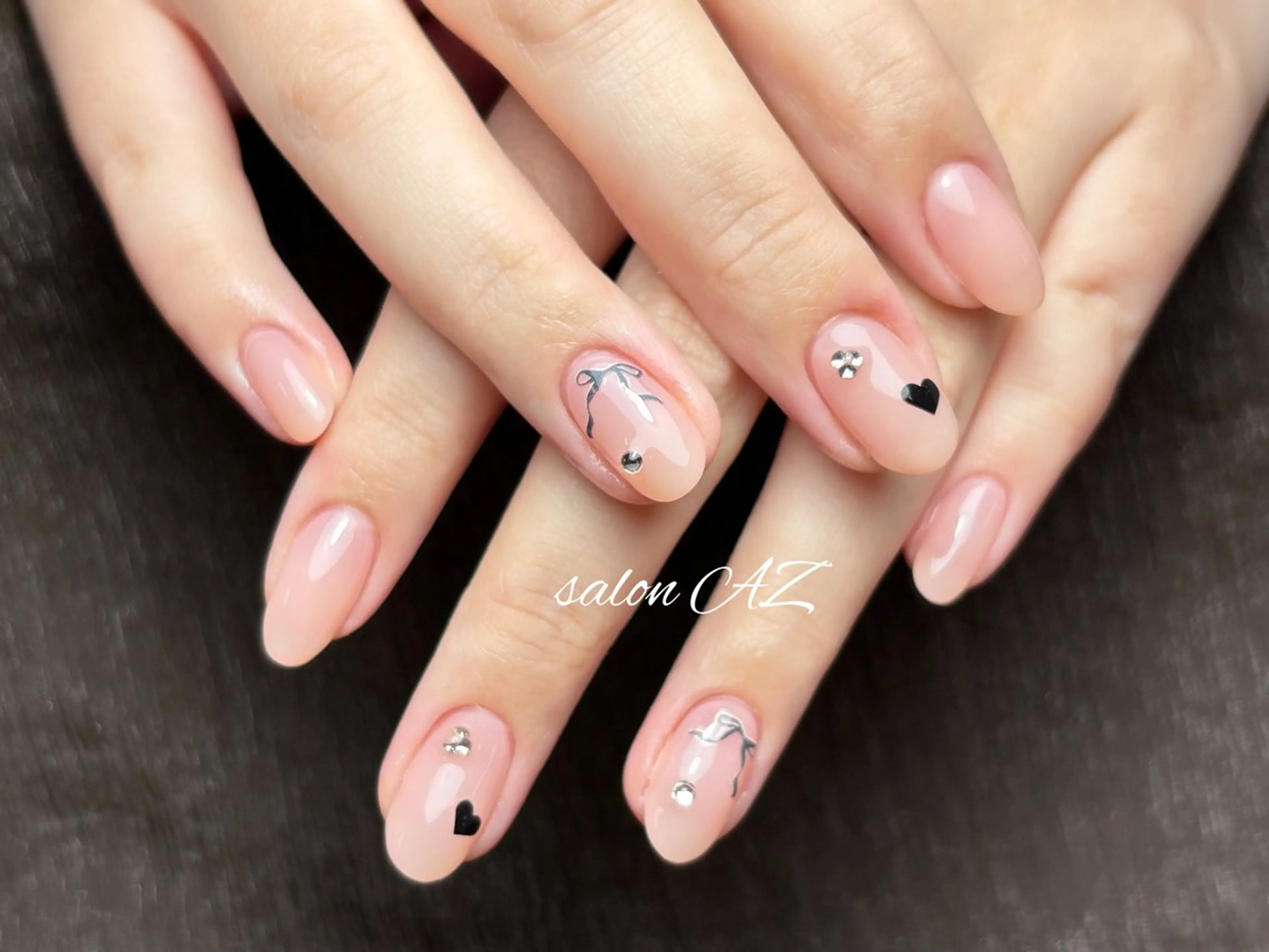 ネイル 桜ネイル 長さ出し フットネイル フレンチネイル ジェルネイル ハンドネイル salon AZのネイルデザイン