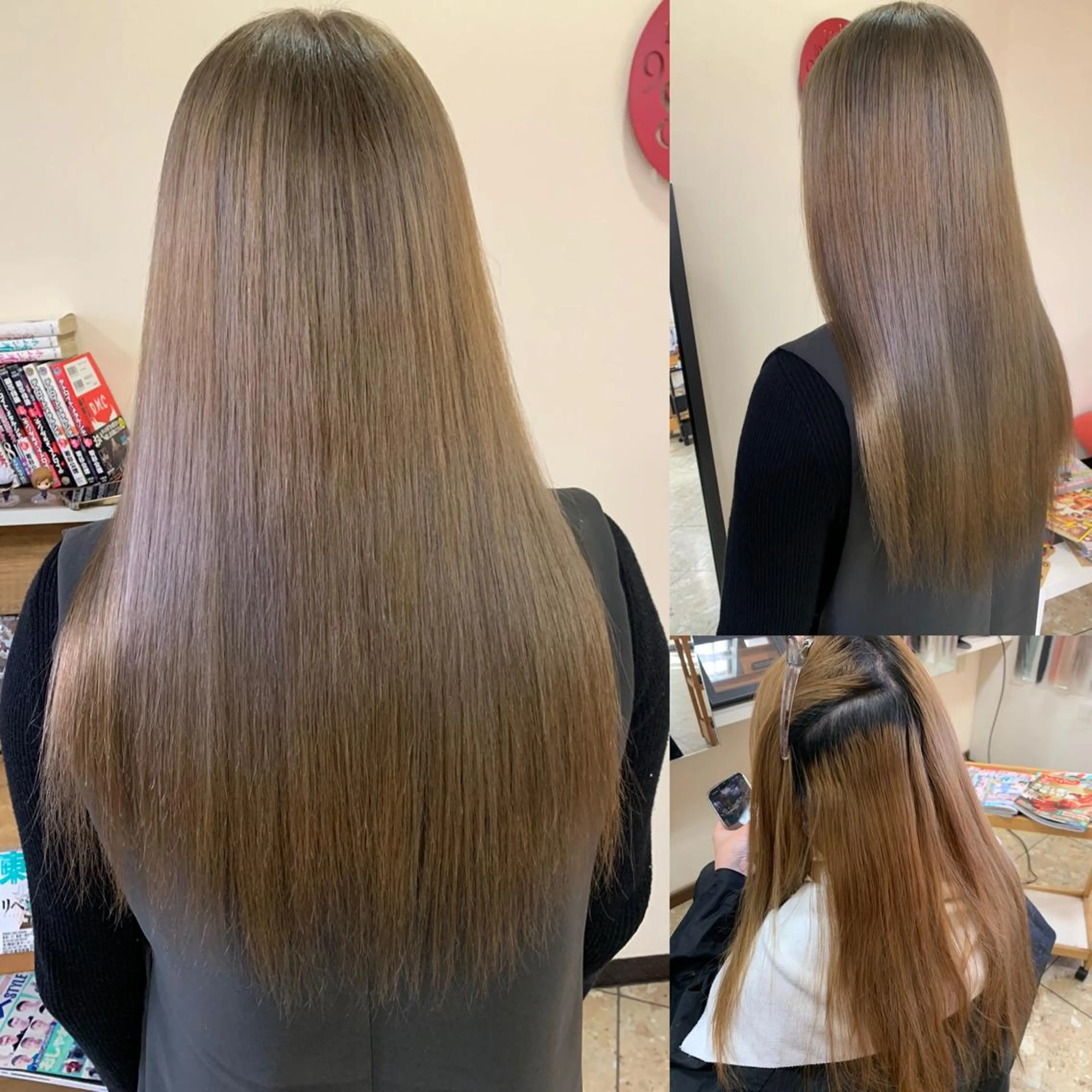 ロング カラー アッシュ ベージュカラー ブリーチ ヘアーサロンaxia所属・上田 英樹のヘアスタイル