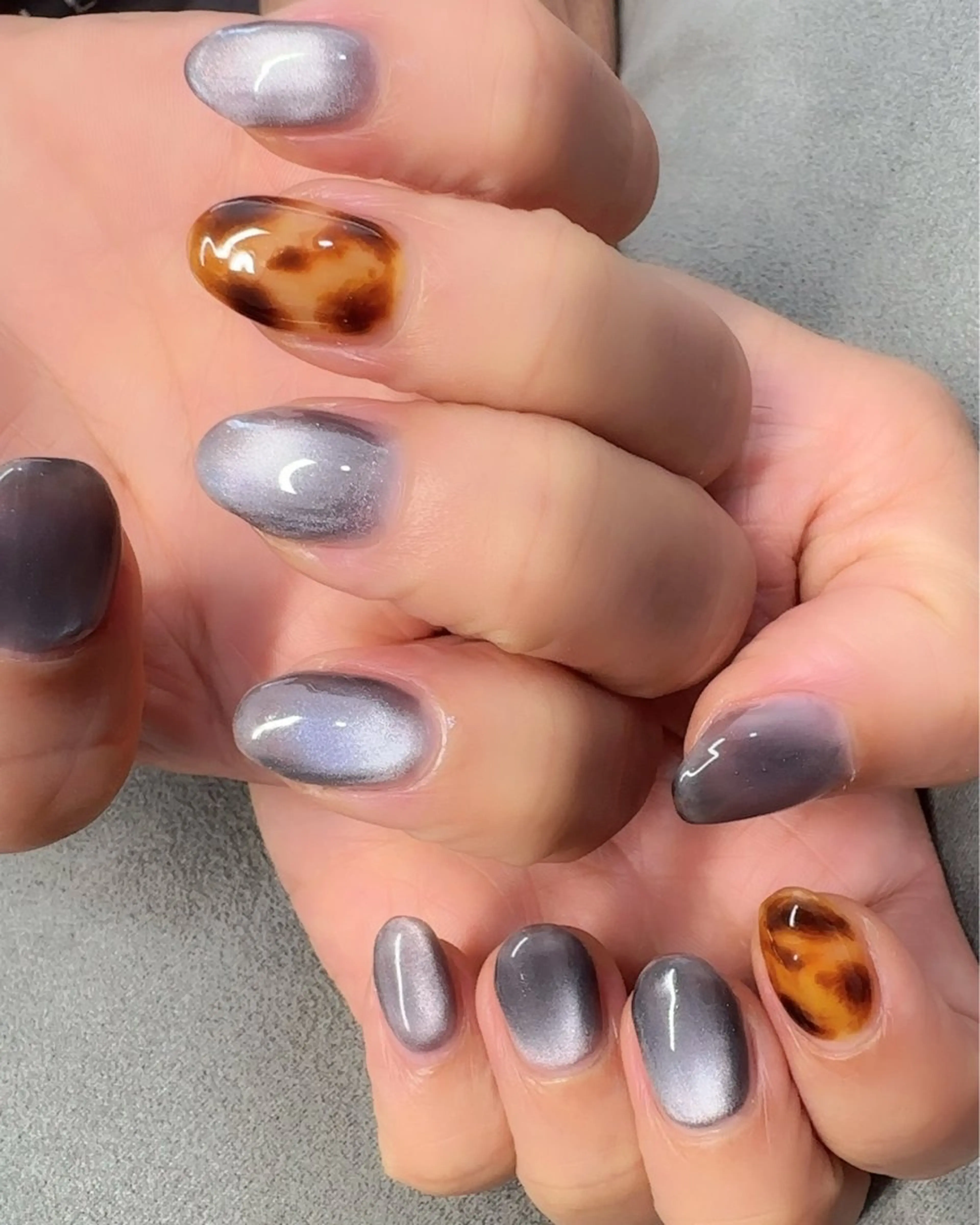 ネイル べっ甲ネイル メンズネイル なかにし めぐみのネイルデザイン