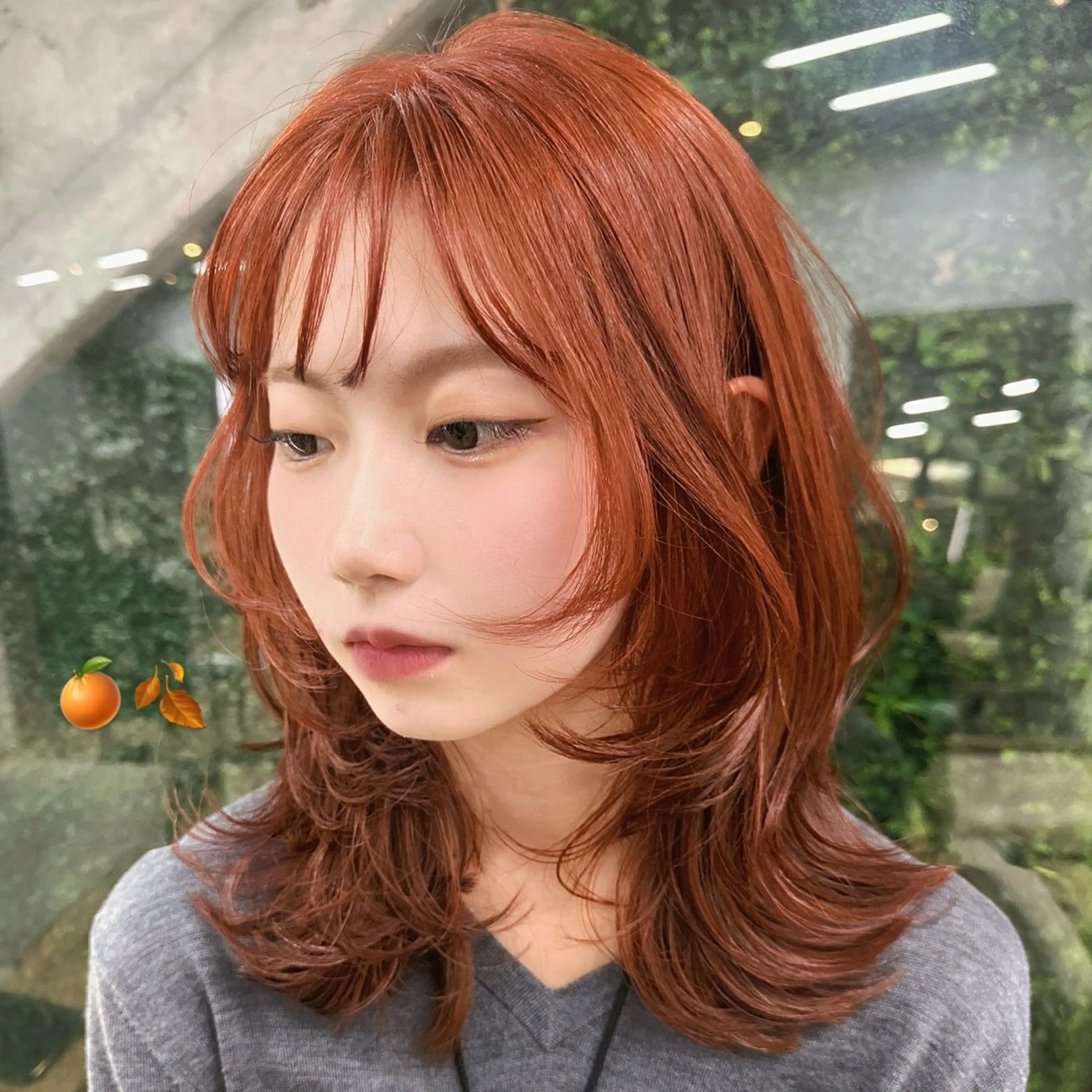 ミディアム カラー 顔周りカット レイヤーカット カット ヘアカラー Pocket仙台 💚モエリのヘアスタイル