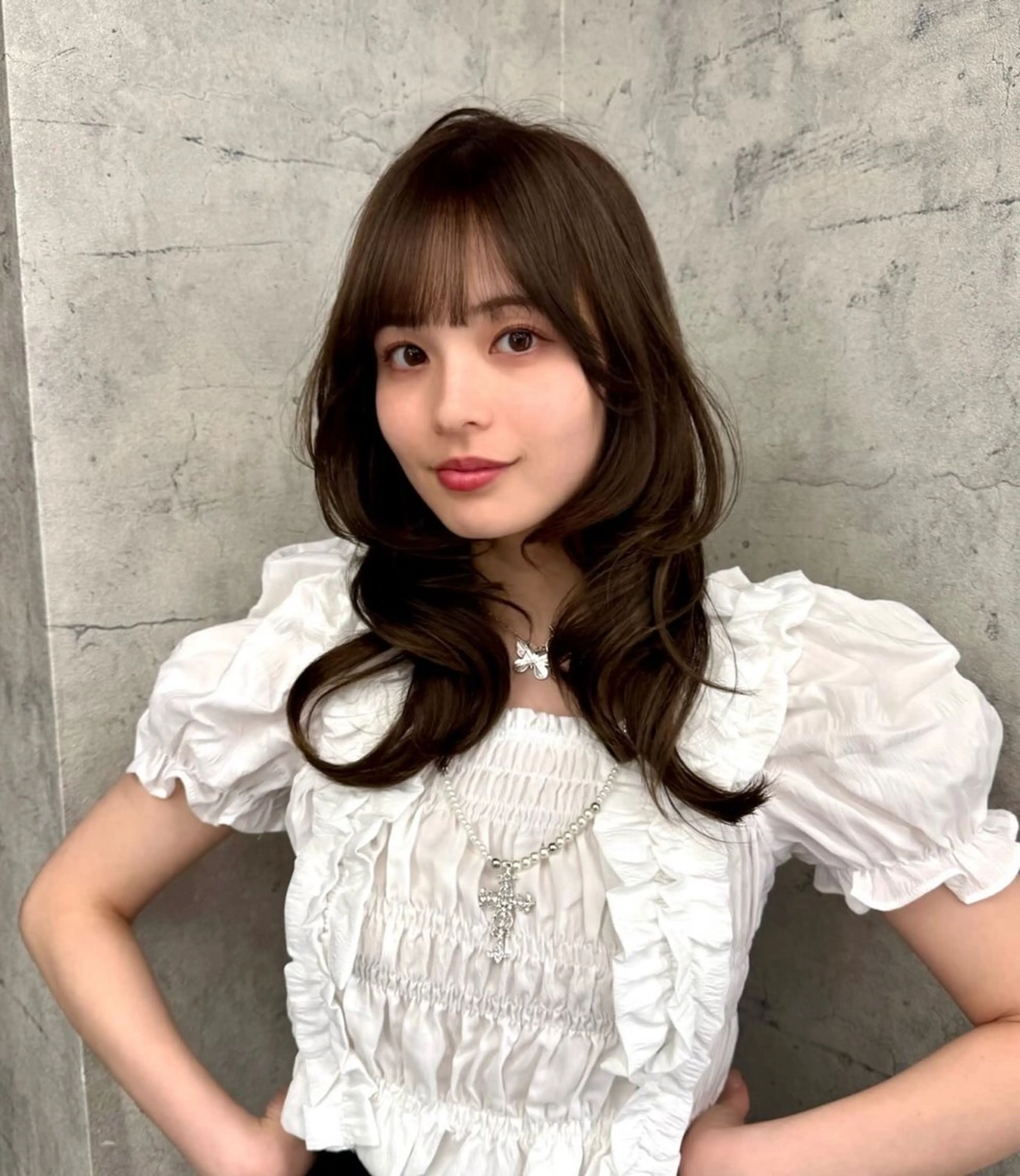 ミディアム カラー カット ヘアカラー トリートメント ヘアセット ハイトーン/レイヤー 💜Akaneのヘアスタイル