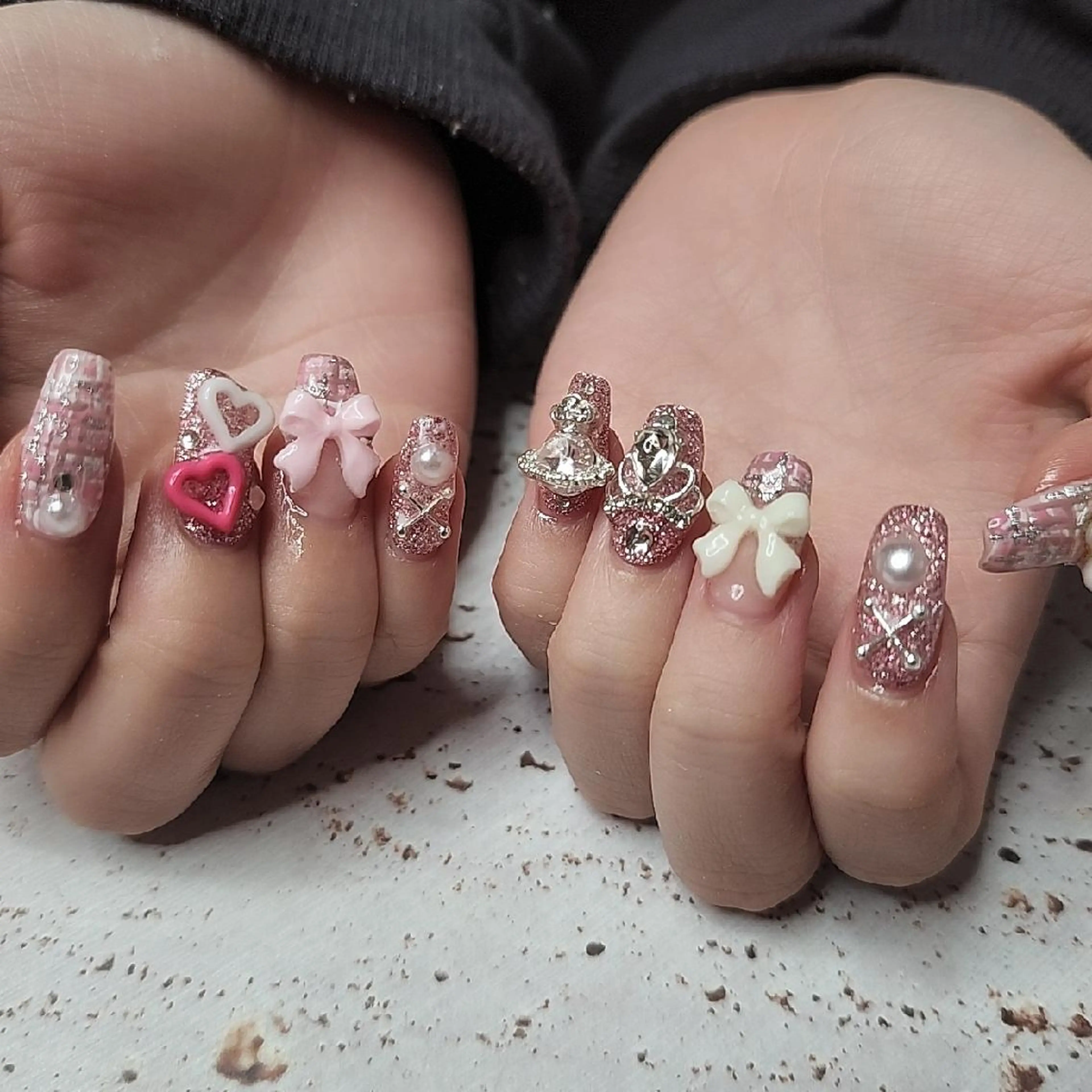 ミディアム ネイル 持ち込み ハンドネイル mamo nailのネイルデザイン