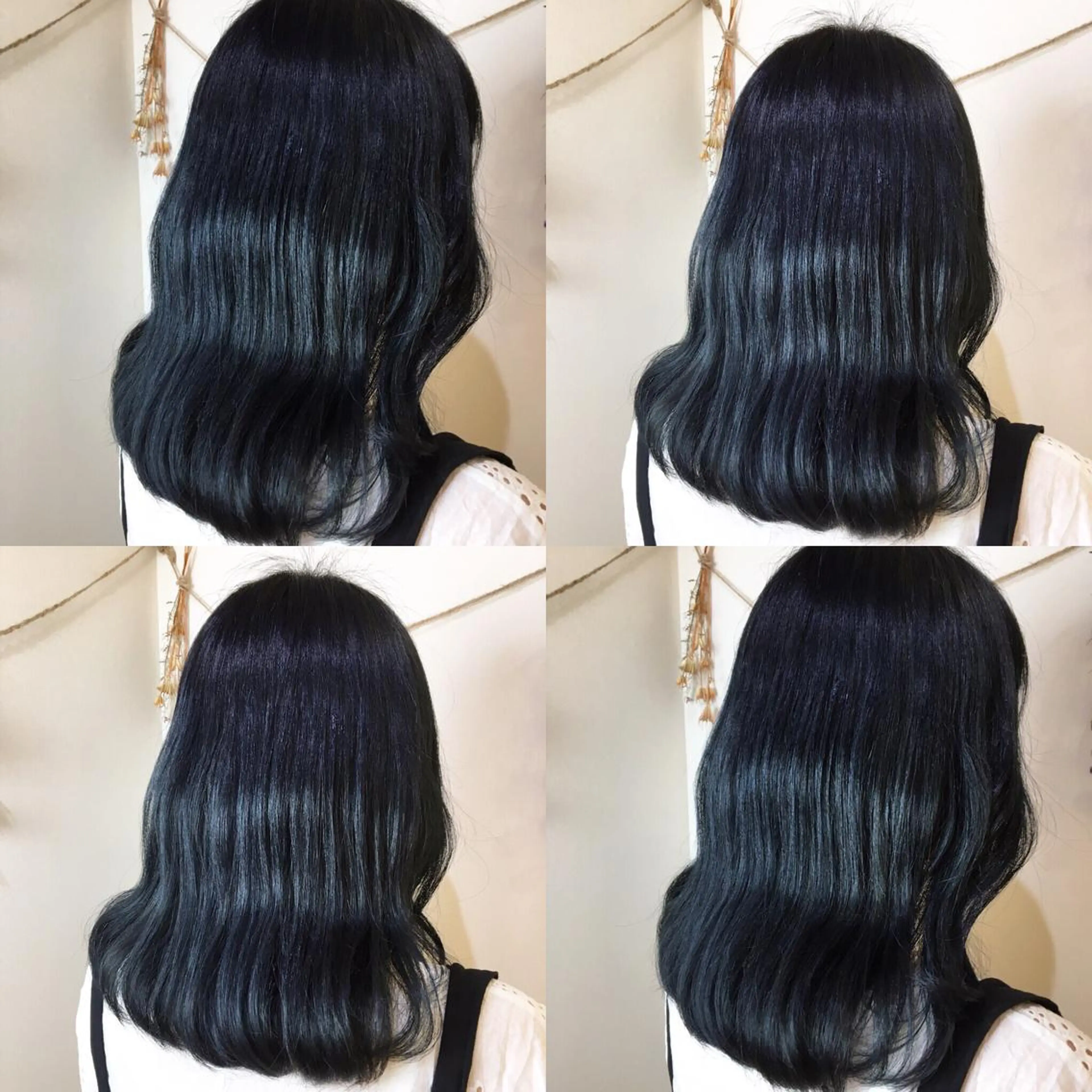 ロング カラー ブルーカラー ネイビーカラー ヘアカラー 髪質改善 頭身浴/ 中田のヘアスタイル