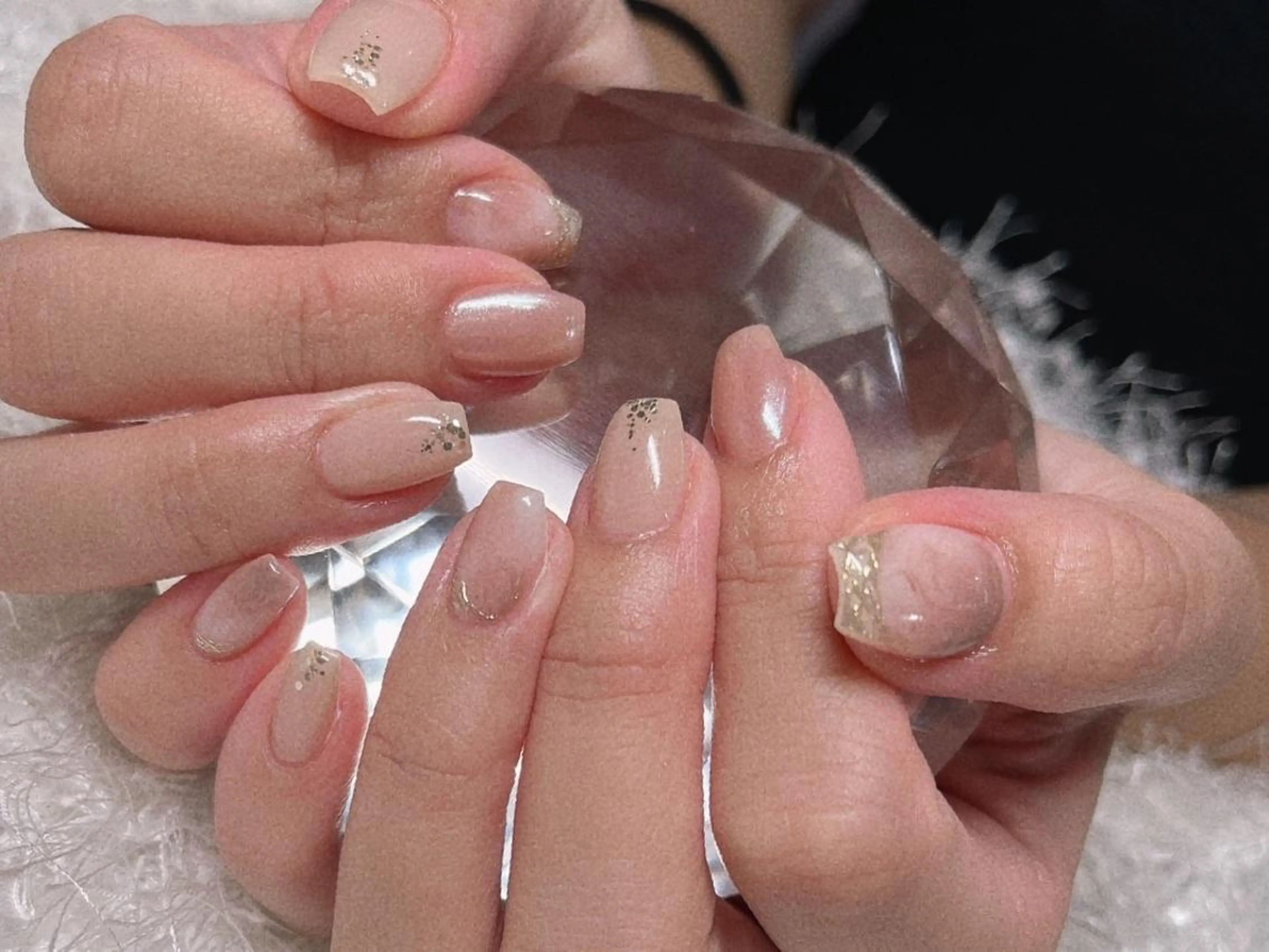 ネイル オーロラネイル 長さ出し ジェルネイル グラデーション 韓国ネイル ハンドネイル Nail&eye Belire 新宿のネイルデザイン