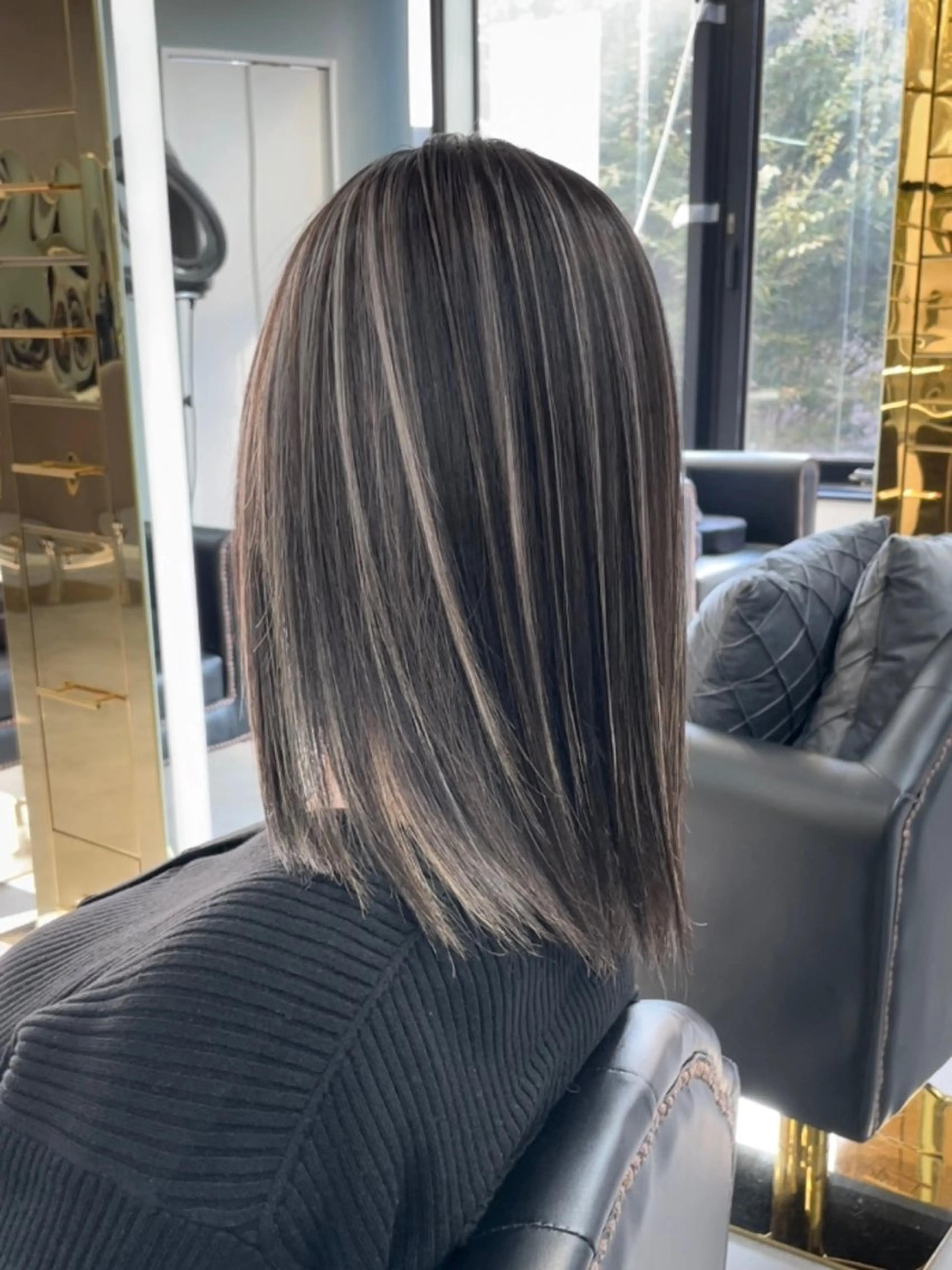 セミロング ハイライト senjyu GINZA所属・バレイヤージュ/ハイ ライト/庄司鉄平のヘアスタイル