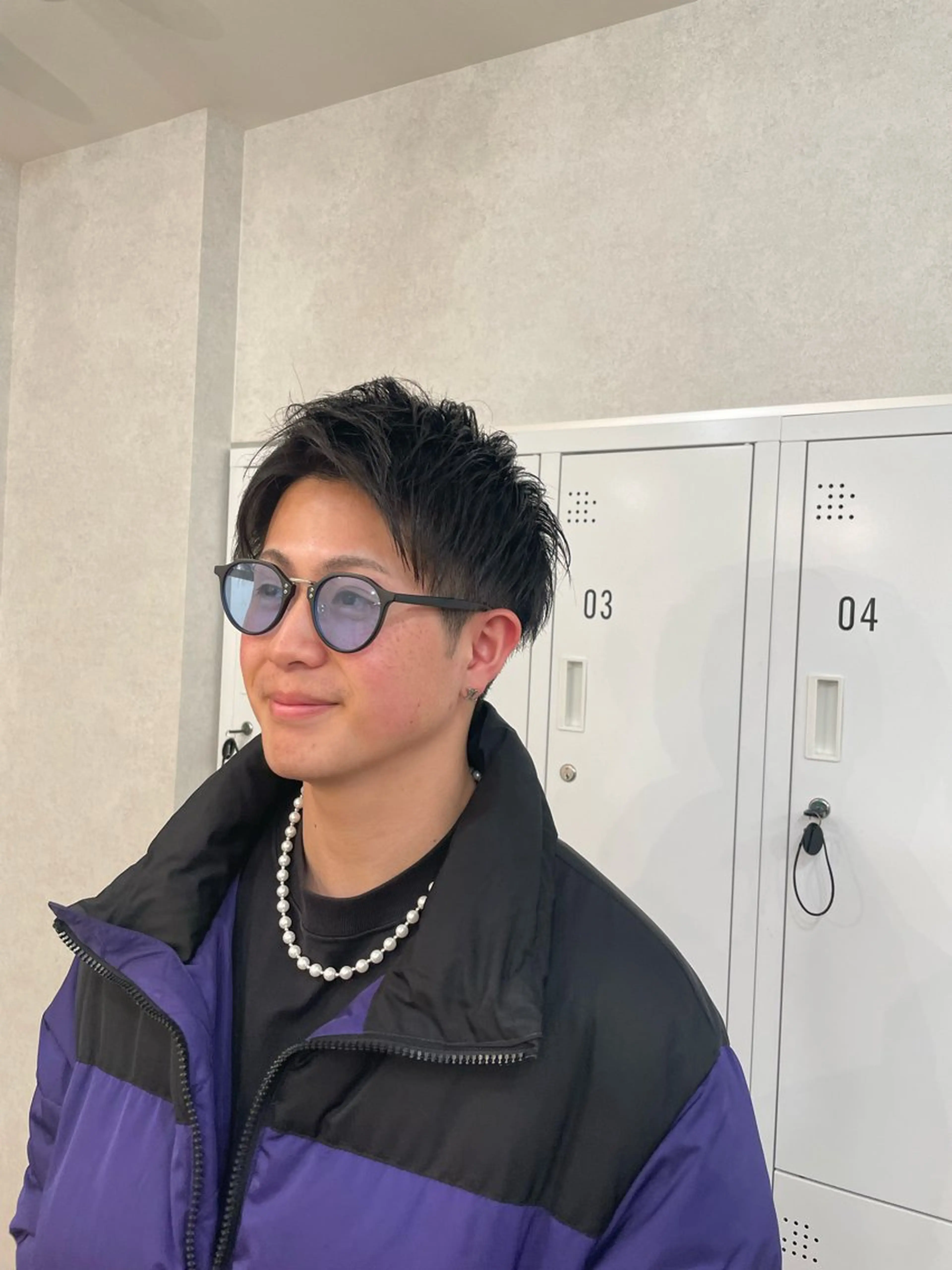 ショート メンズ アップバング ショートヘア 植原 遥夏のヘアスタイル