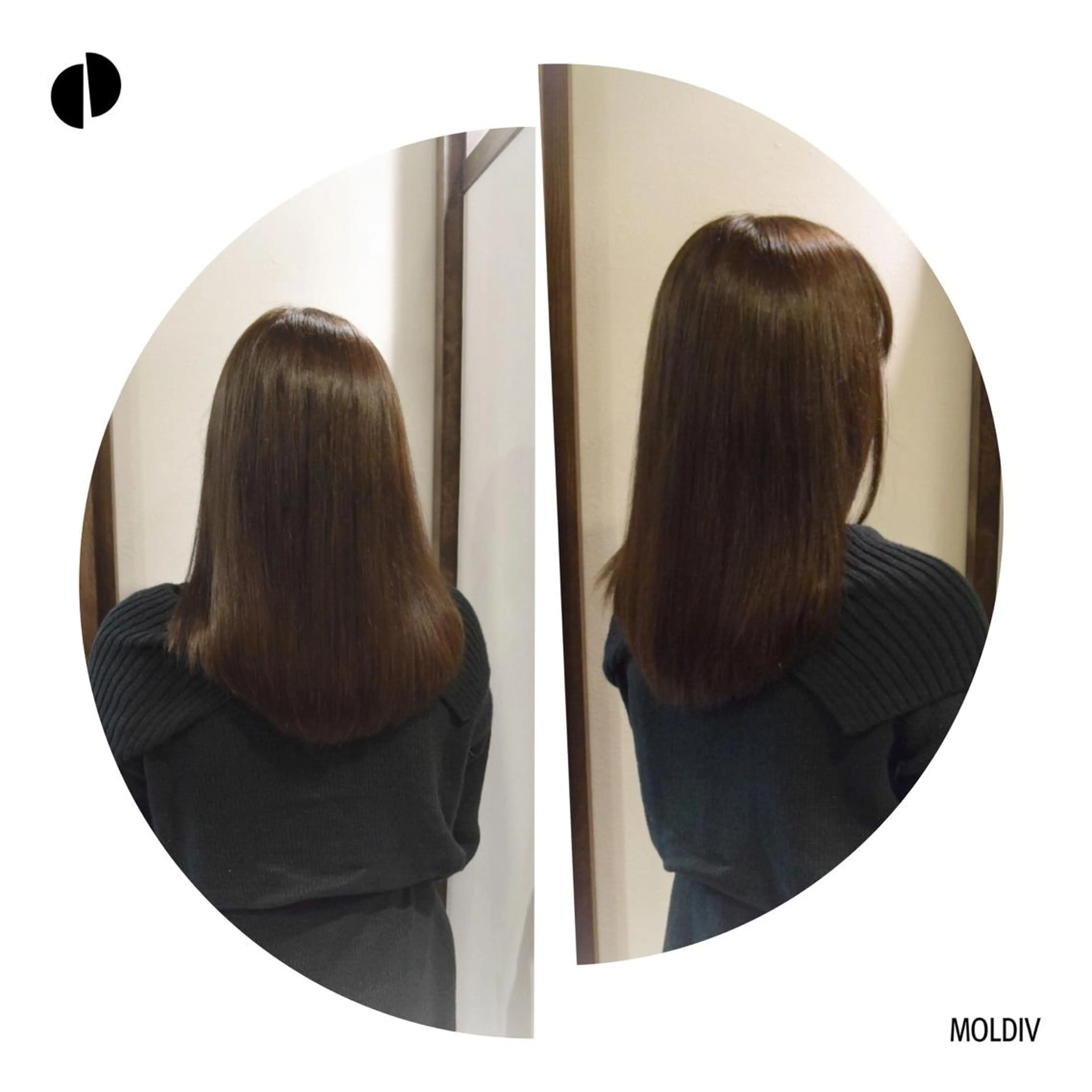 セミロング カラー ネイビーカラー ✨縮毛矯正✨髪質改善 ナカシマ ユミのヘアスタイル