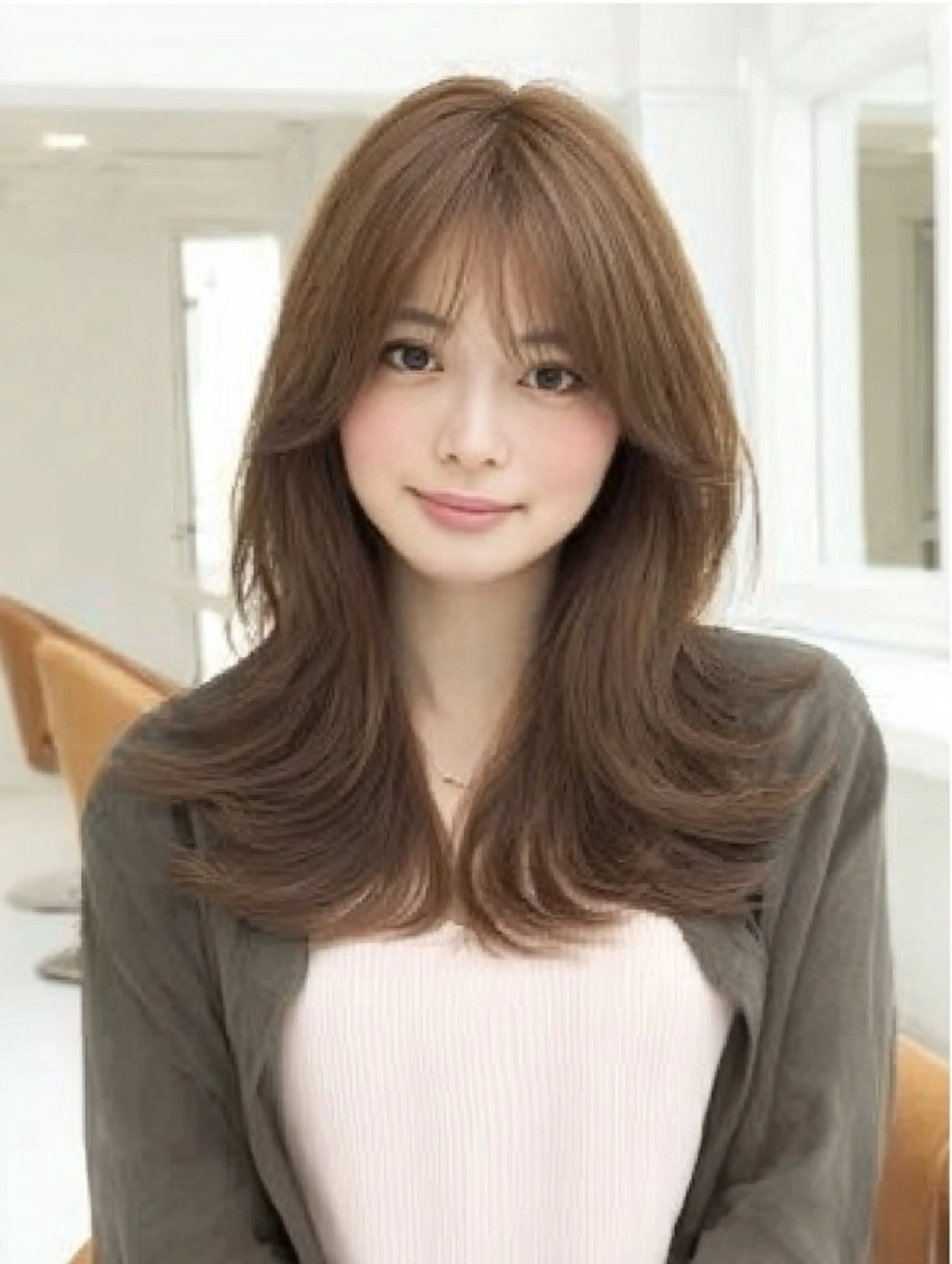 セミロング セミロングパーマ ハイレイヤー 韓国風ヘア レイヤーカット カット ヘアカラー トリートメント ✨毛髪診断で絶対綺麗 ✨美髪艶髪専門✨高浪のヘアスタイル