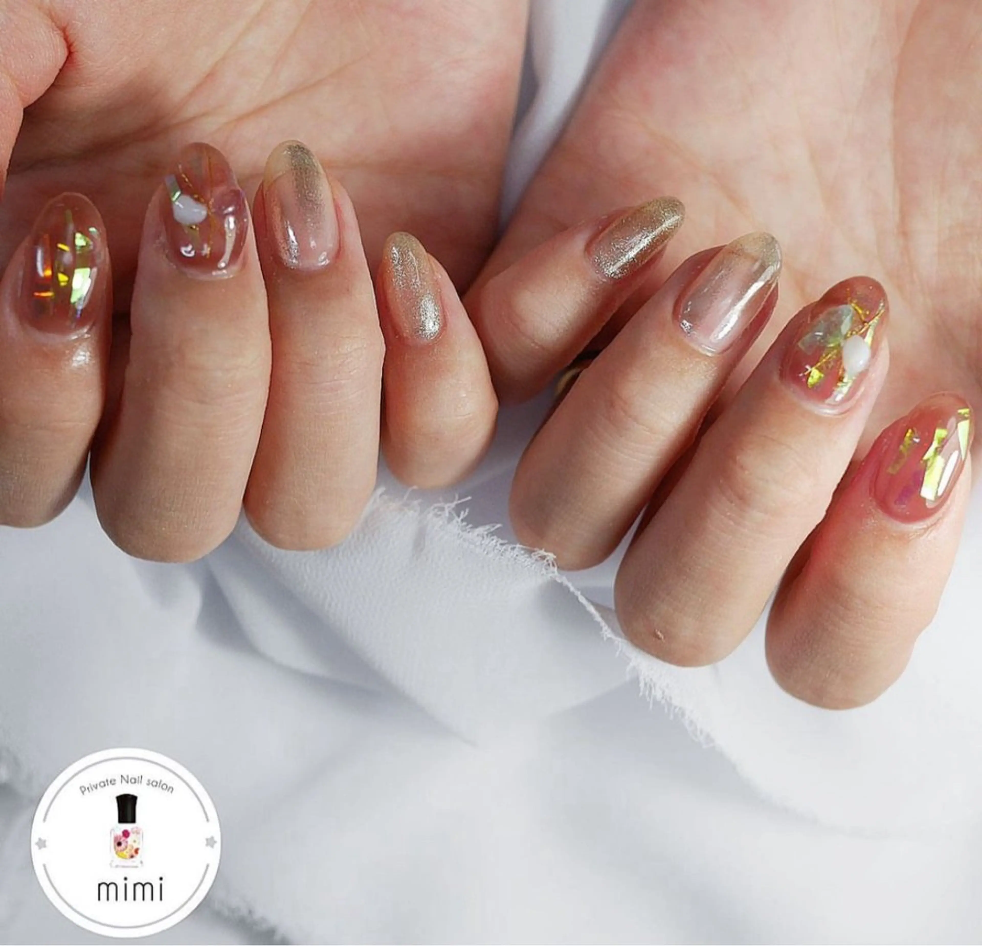 ネイル アニマル柄 アートネイル ニュアンスネイル Nail&Eye Ruruのネイルデザイン