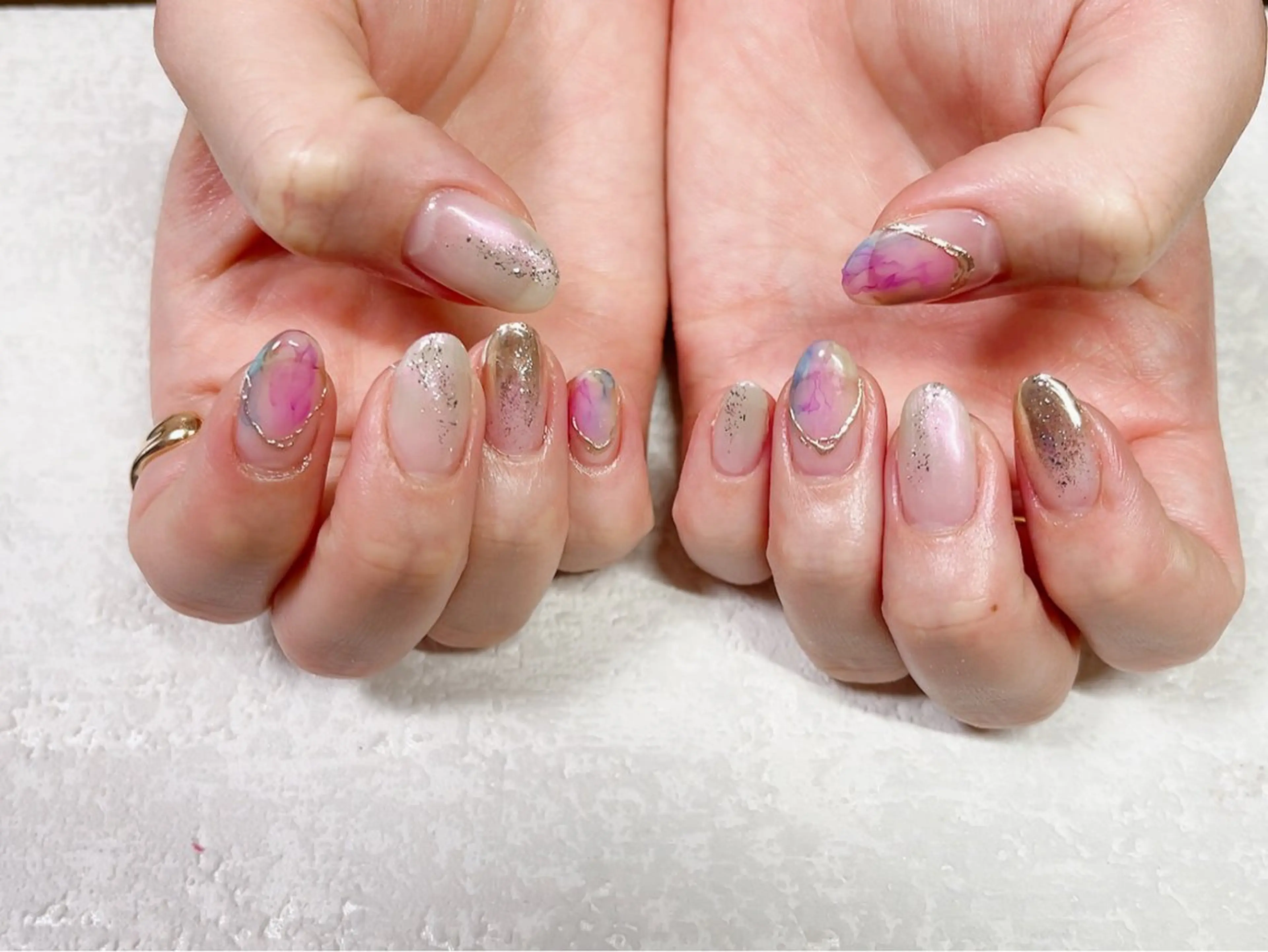 ネイル ジェルネイル 韓国ネイル メンズネイル パラジェル 春ネイル ハンドネイル kiki nail 二子玉川のネイルデザイン