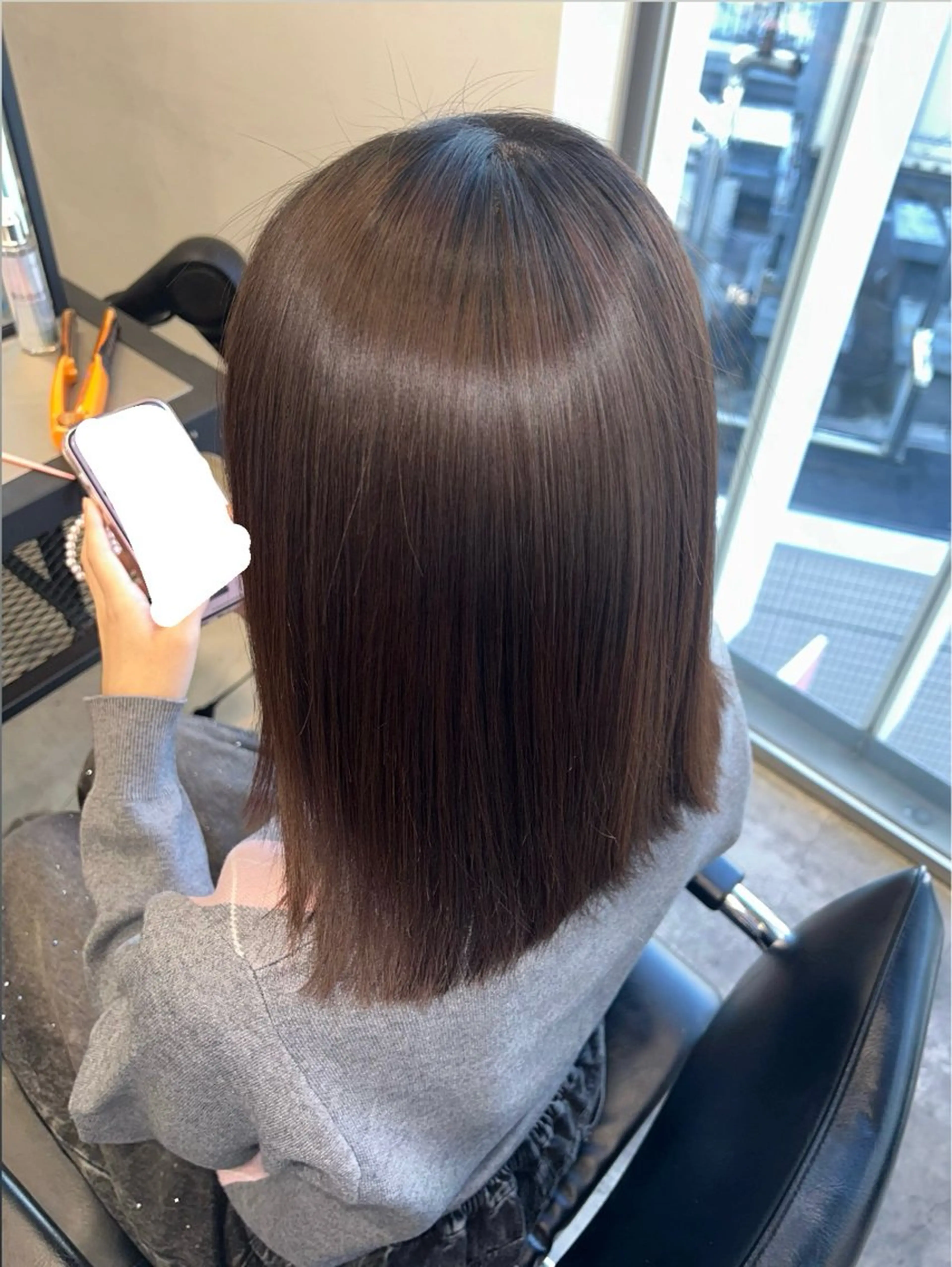 ミディアム カラー ヘアアレンジ 縮毛矯正 縮毛矯正 🎀艶ハイトーン モテ髪🎀さや💜のヘアスタイル