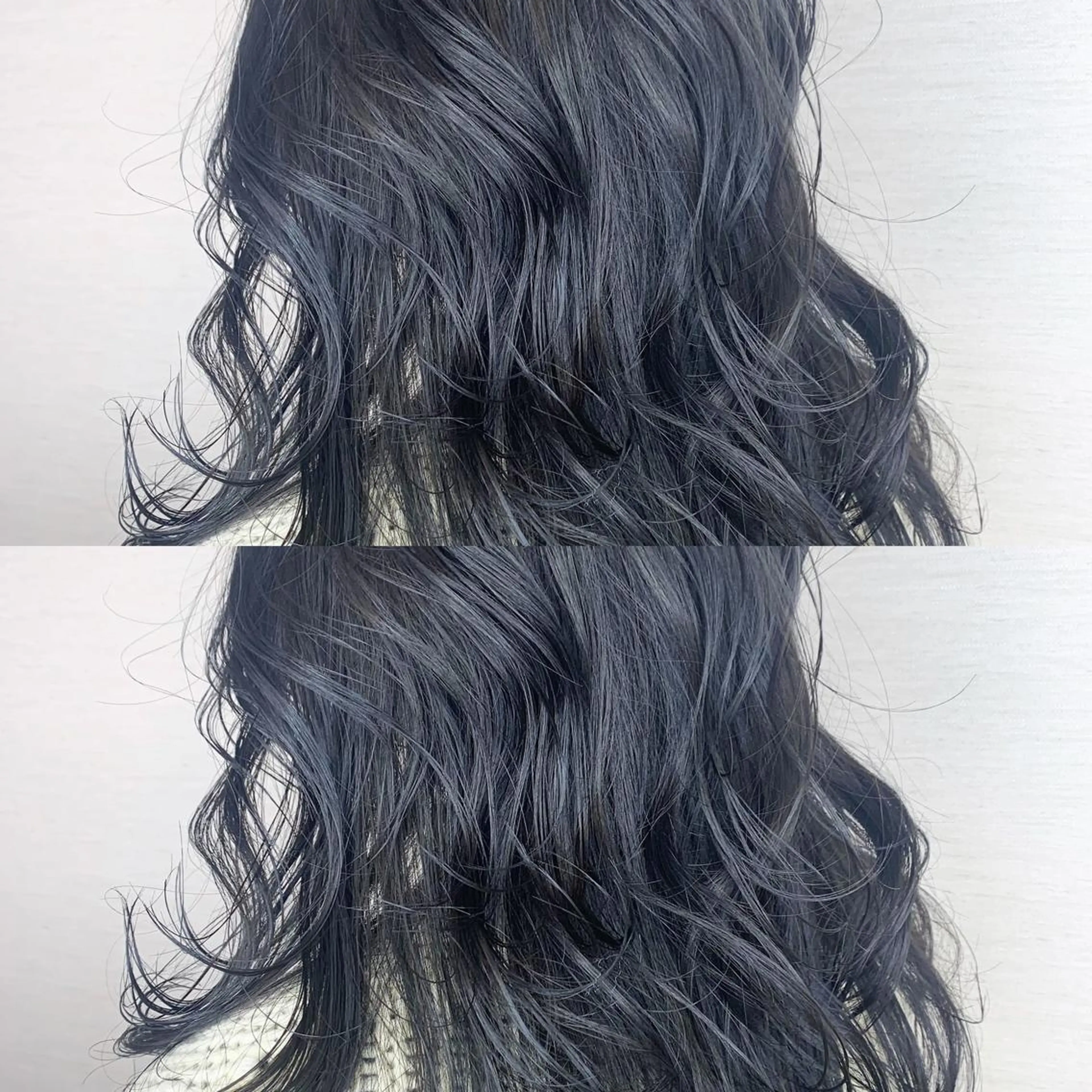 セミロング カラー 韓国レイヤーカット/ ダブルカラーのヘアスタイル