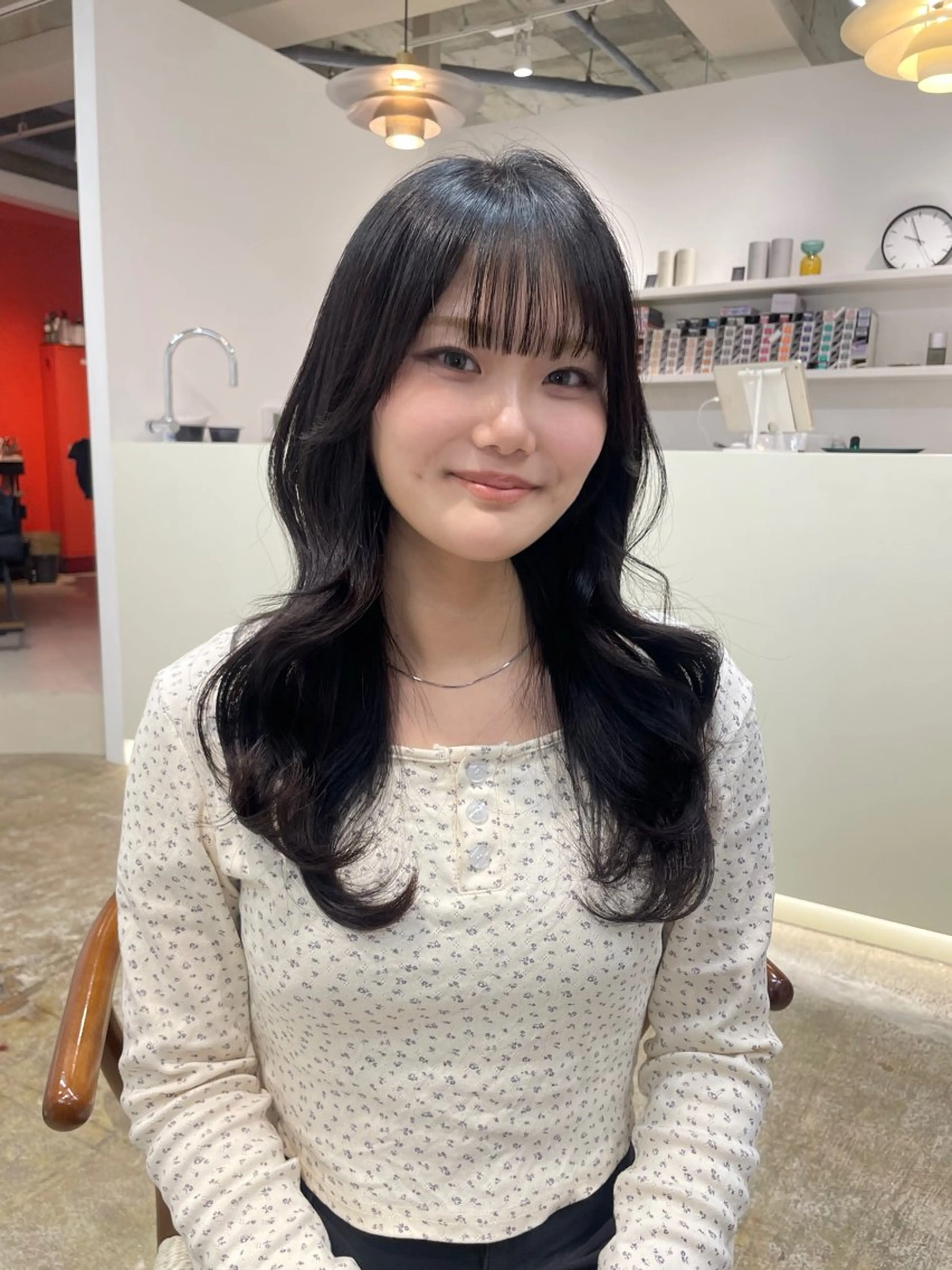 ロング ヘアカラー トリートメント 𝘚𝘶𝘻𝘶 𓂃𓈒𓏸のヘアスタイル