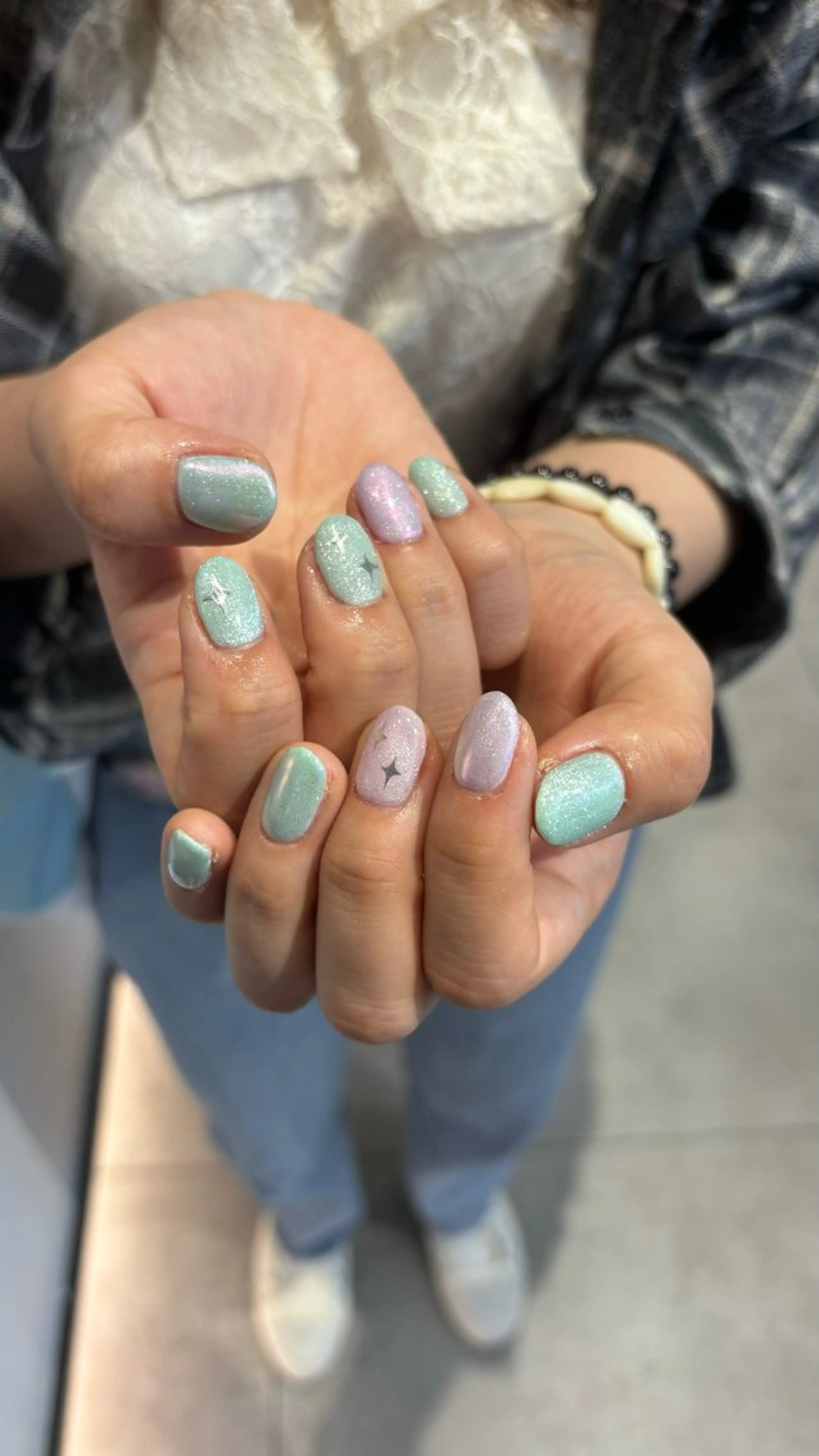 ネイル ハンドネイル ハイトーン/レイヤー nail 百咲💌のヘアスタイル