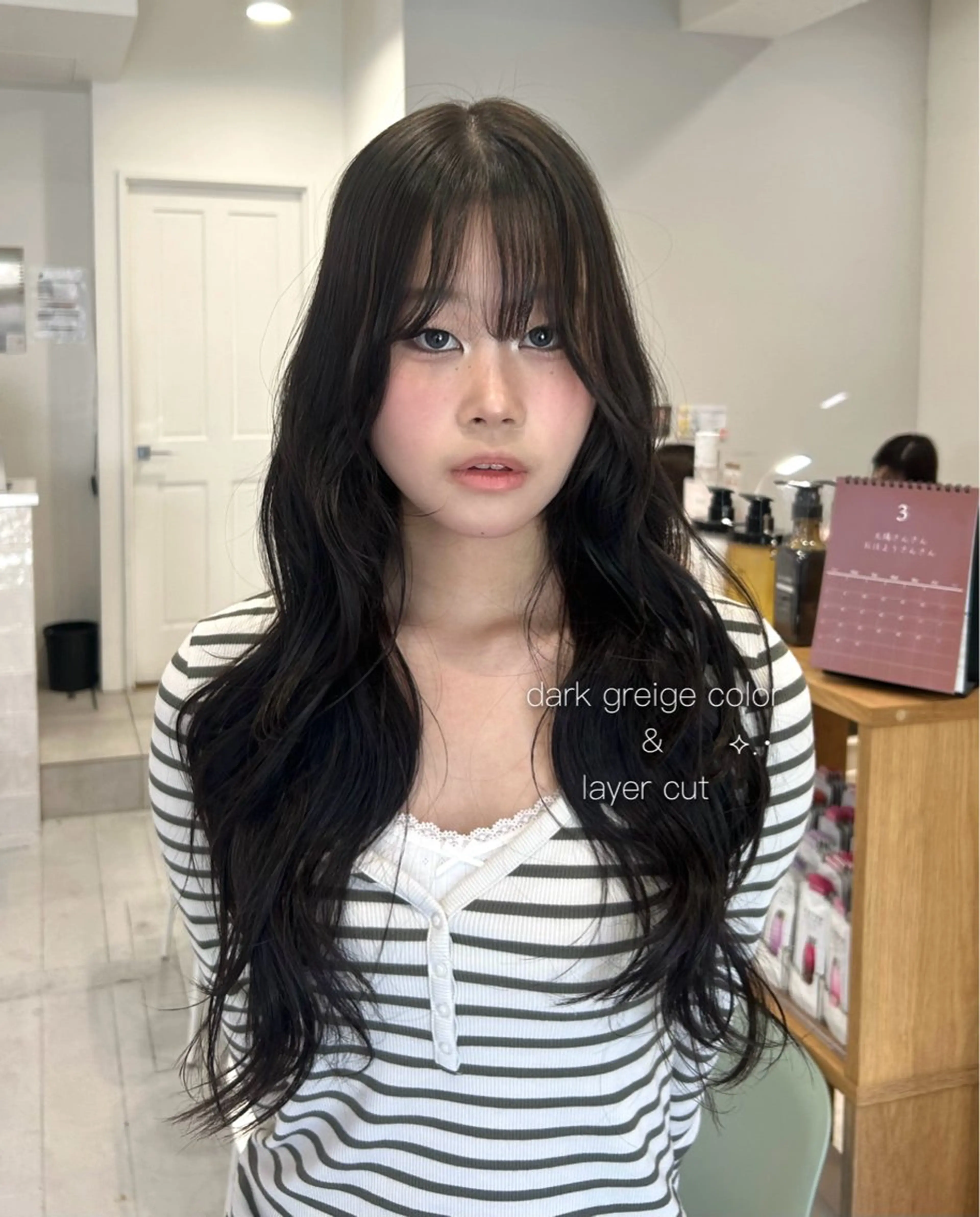 ロング カット ヘアカラー トリートメント 韓国ヘア ‎⟡.·KANA🐥のヘアスタイル