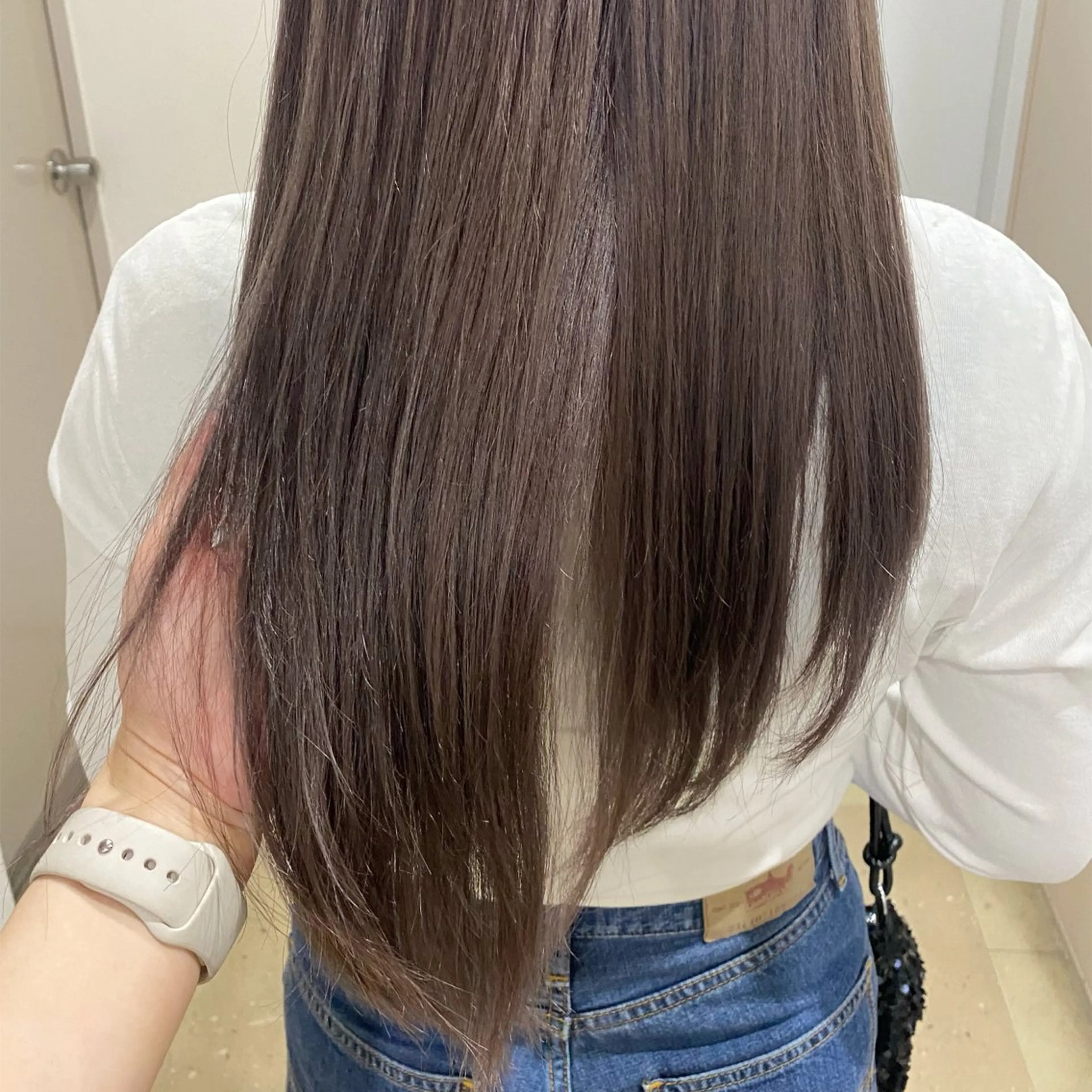 ロング カラー カット ヘアカラー くすみカラー♡ Yuukaのヘアスタイル