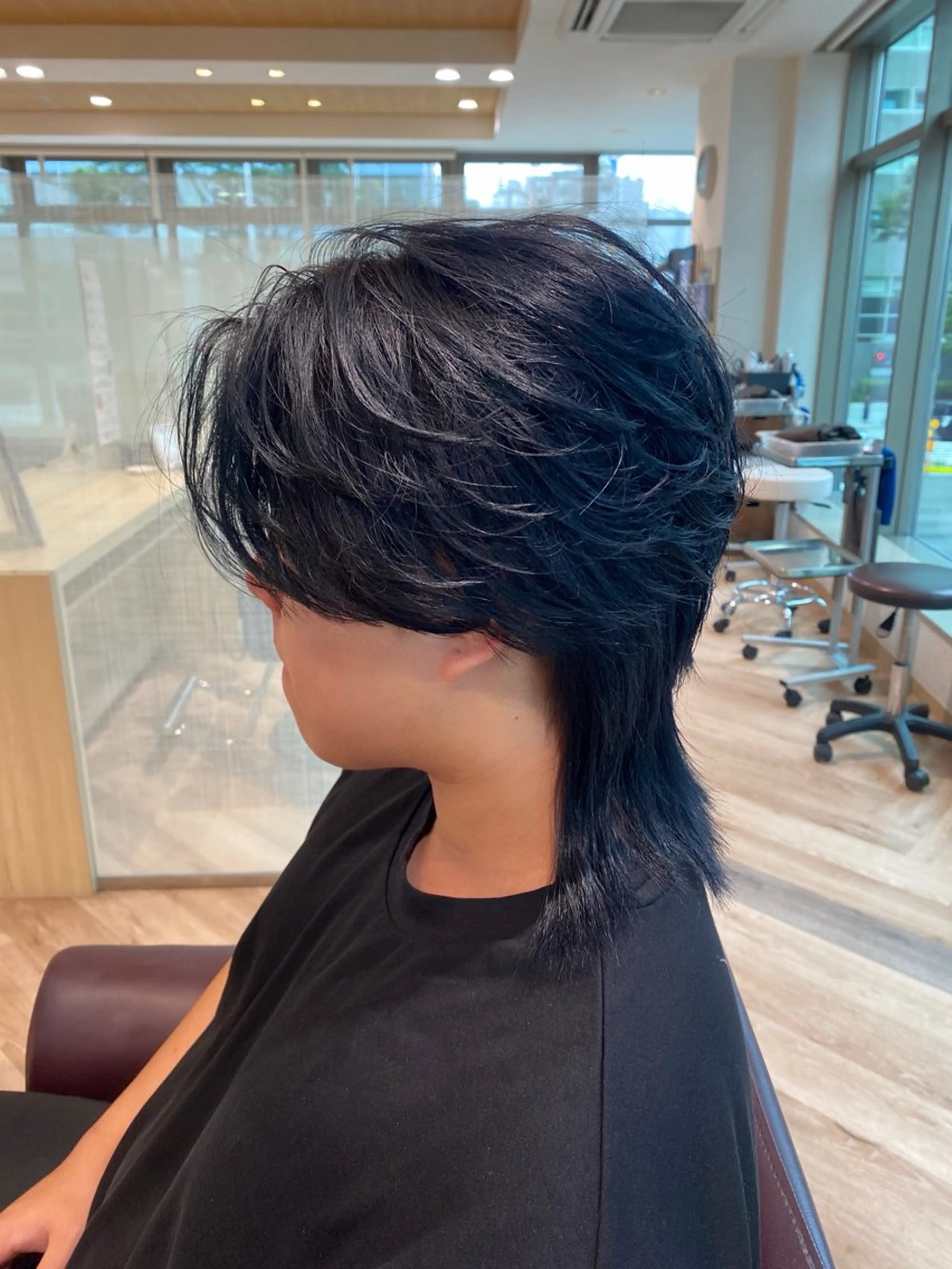 ショート パーマ メンズ メンズウルフカット ウルフカット メンズ特化/フェザー /パーマ/伊勢元のヘアスタイル